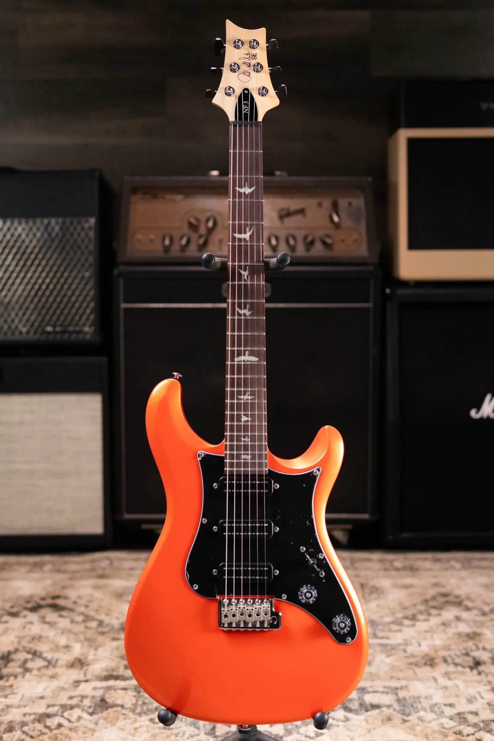 PRS SE NF3 Rosewood Fretboard Electric Guitar - Metallic Orange with Gig Bag