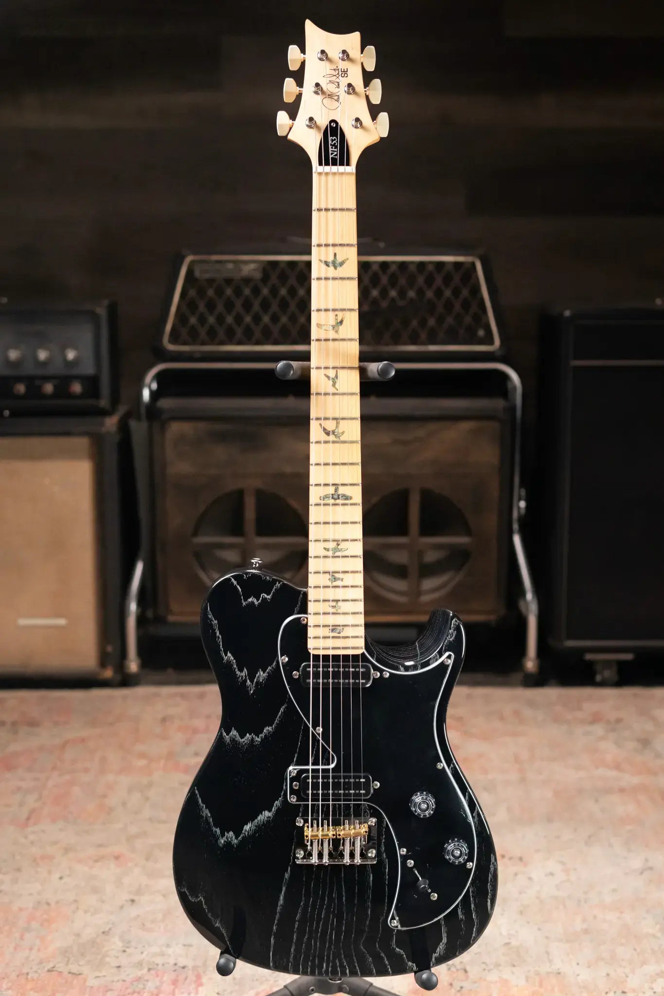 PRS SE NF53 Bolt-On Electric Guitar - Black Doghair with Gig Bag