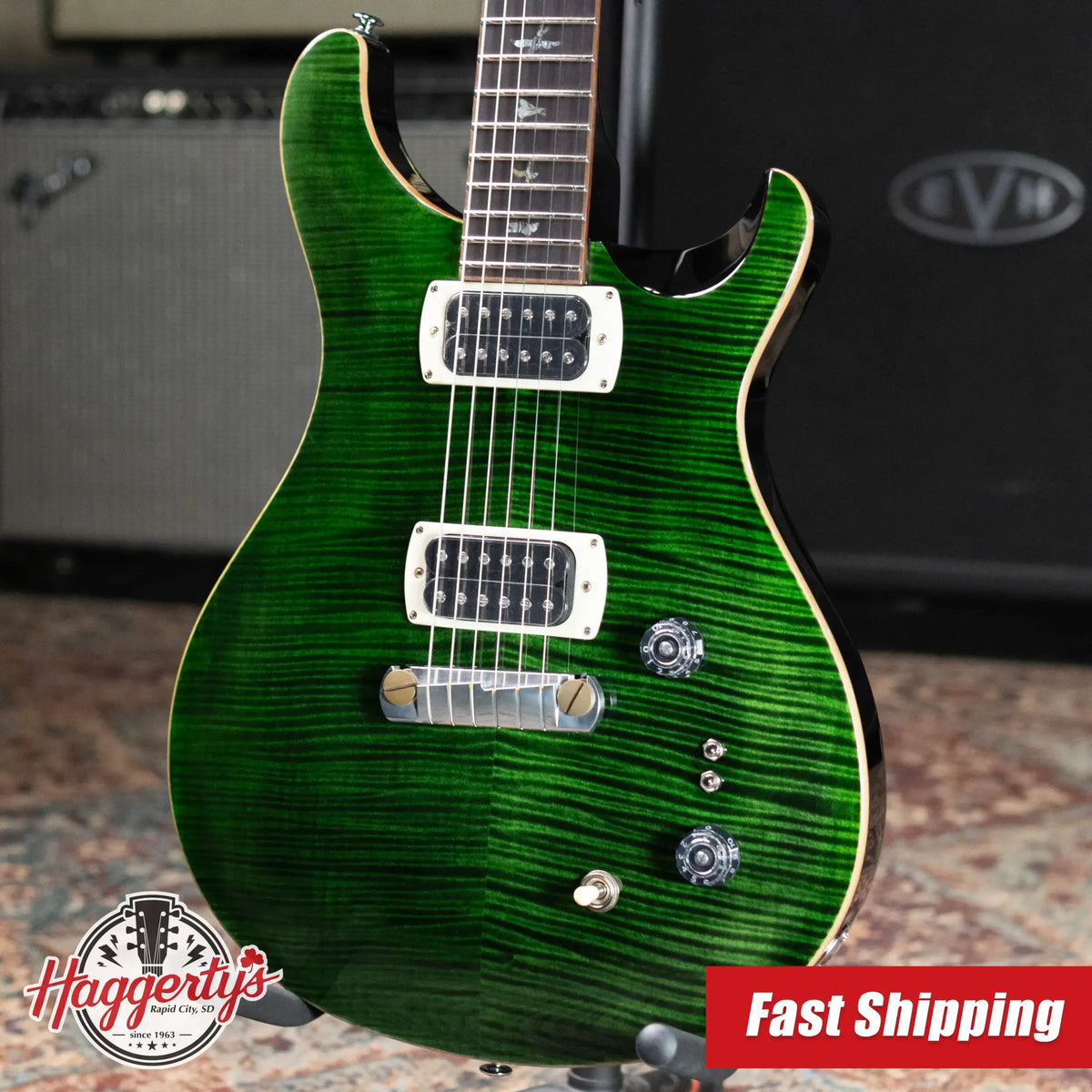 PRS SE Paul's Guitar Electric Guitar - Teal Black with Gig Bag - Demo