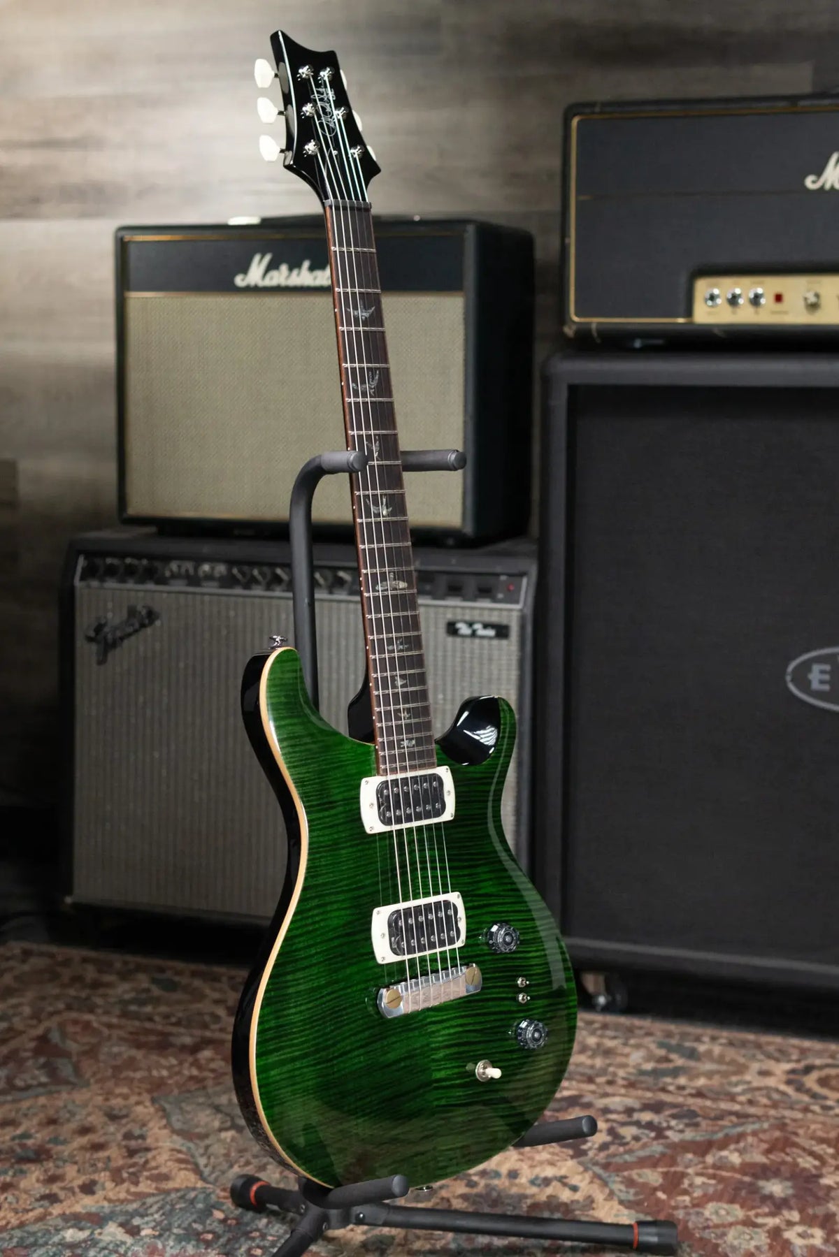 PRS SE Paul's Guitar Electric Guitar - Teal Black with Gig Bag - Demo