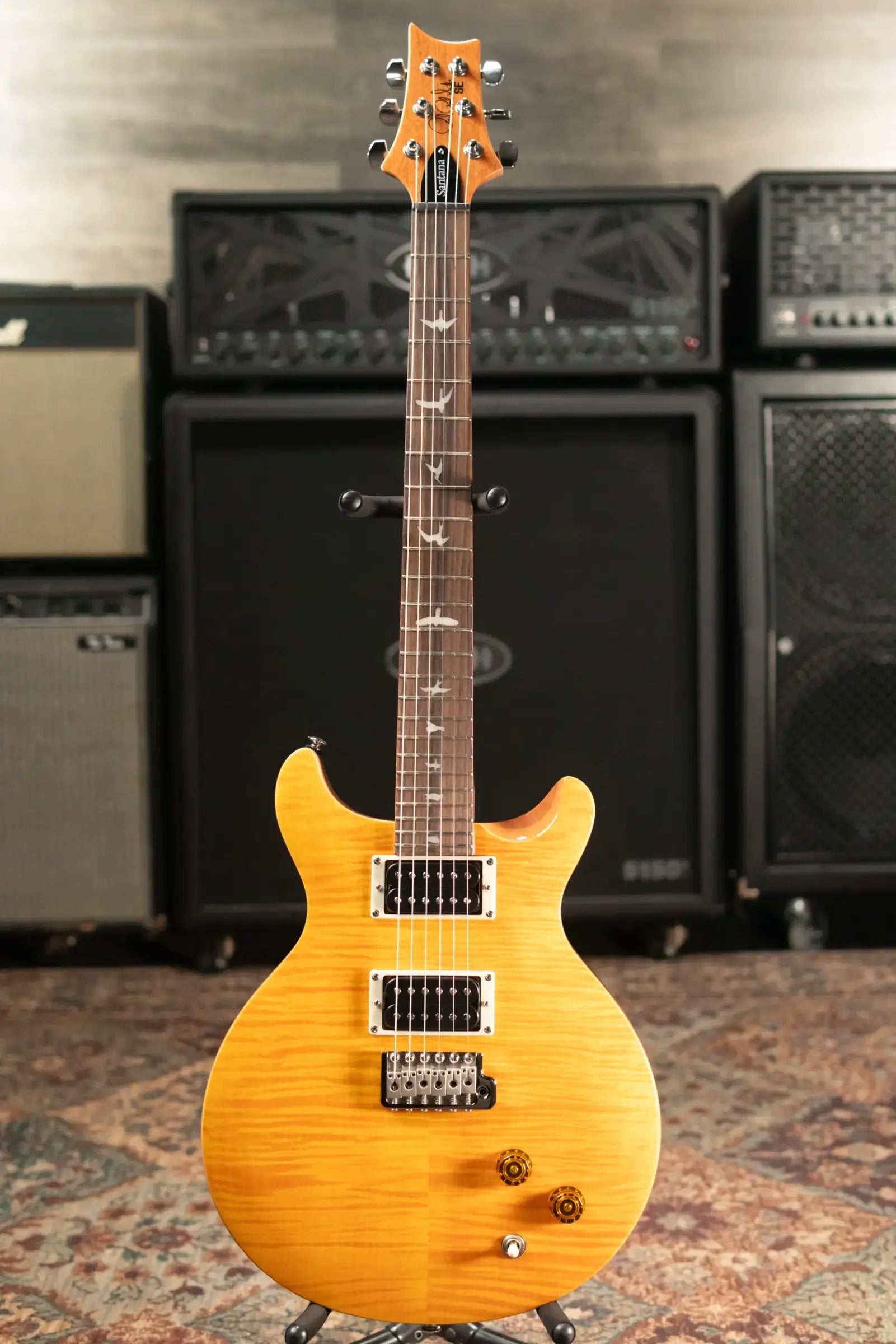 PRS SE Santana Electric Guitar - Santana Yellow with Gig Bag