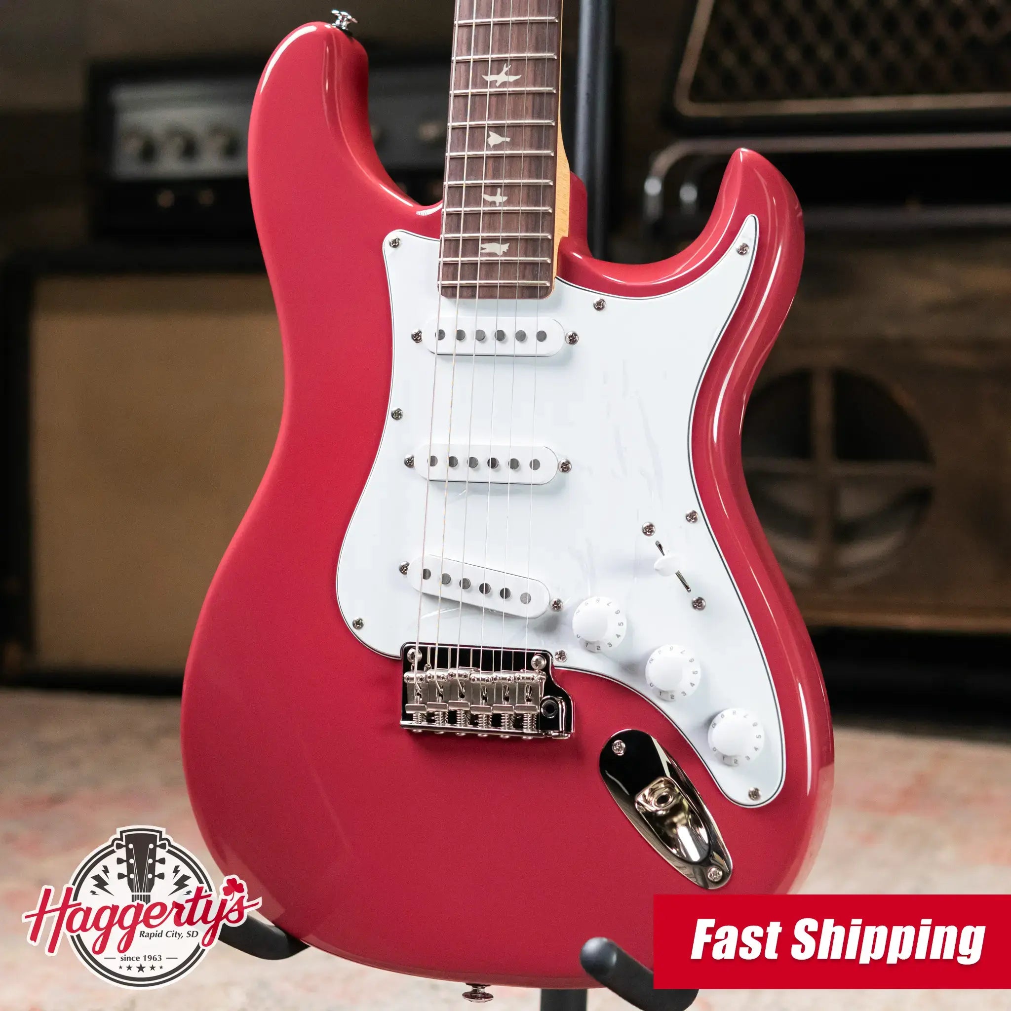 PRS SE Silver Sky Electric Guitar - Derby Red with Gig Bag