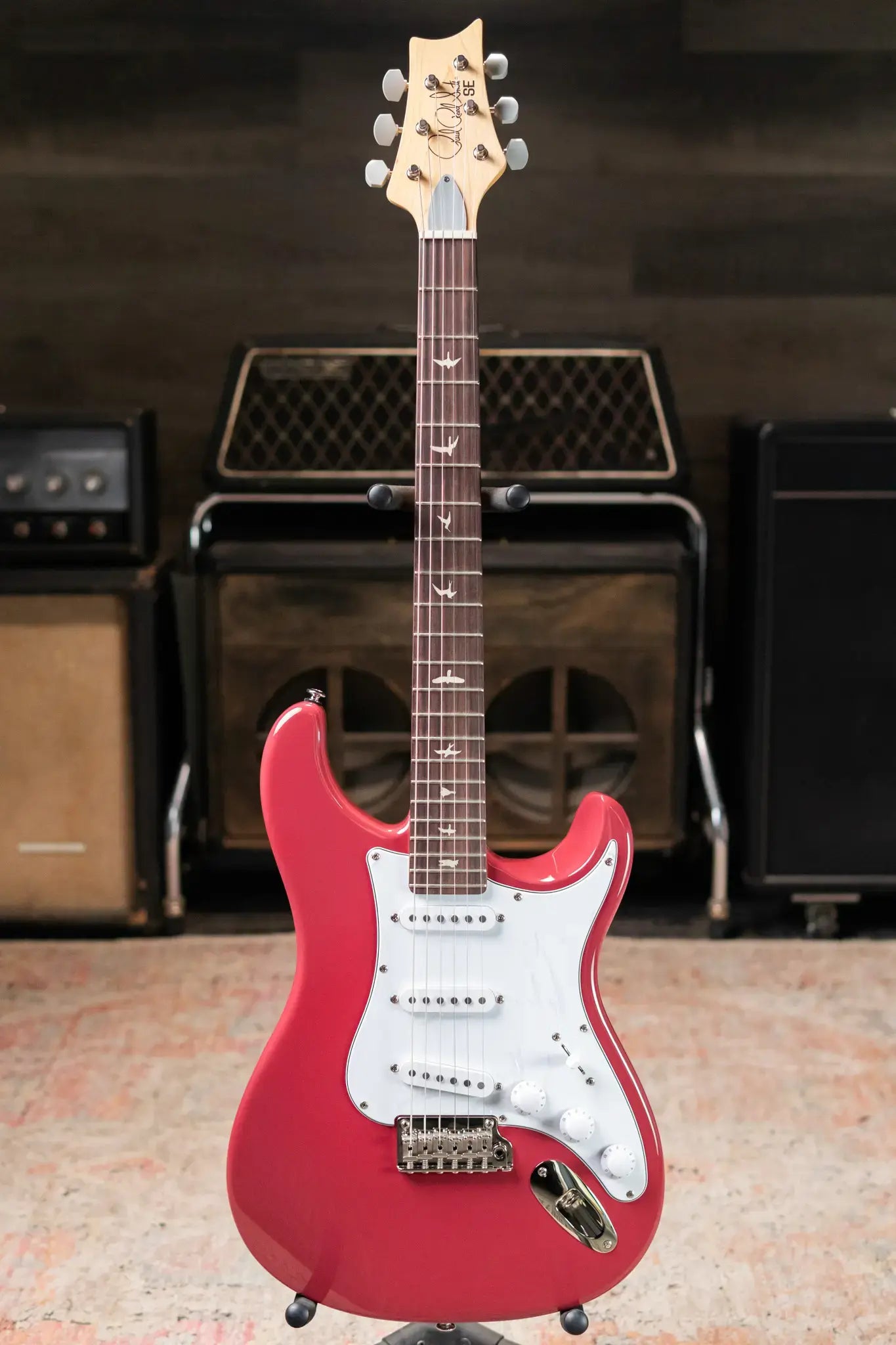 PRS SE Silver Sky Electric Guitar - Derby Red with Gig Bag