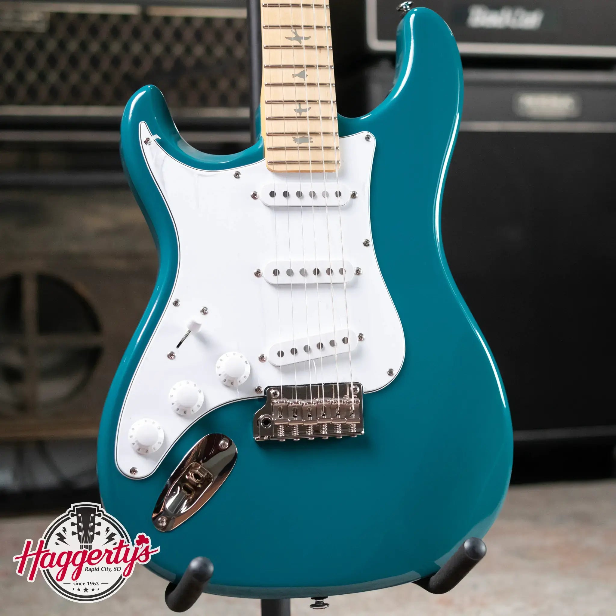 PRS SE Silver Sky Left-Handed Electric Guitar - Nylon Blue with Gig Bag