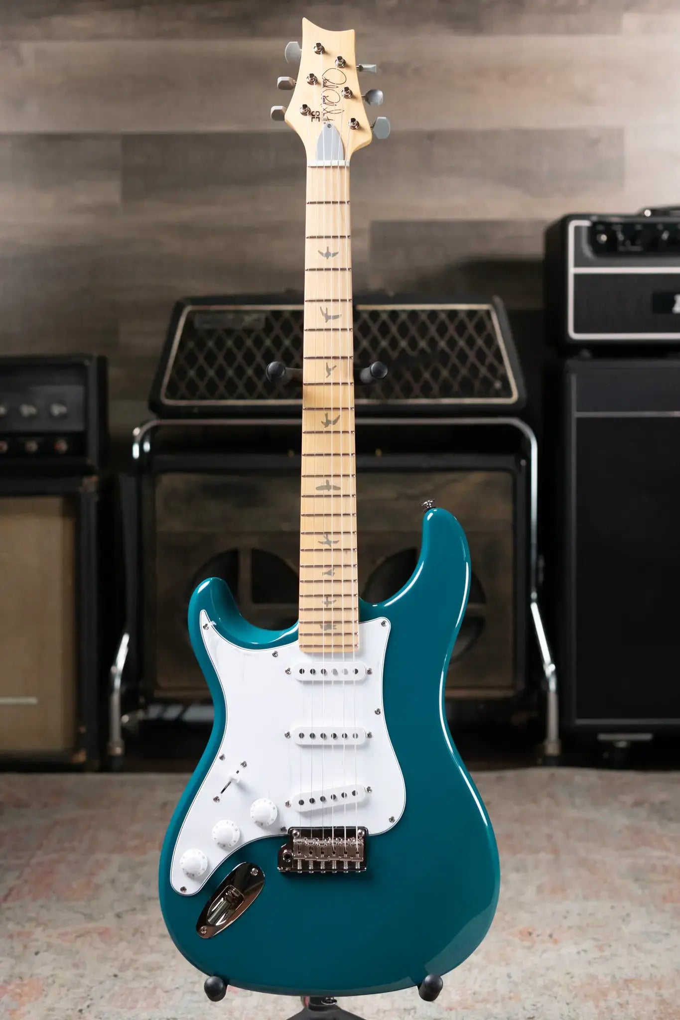 PRS SE Silver Sky Left-Handed Electric Guitar - Nylon Blue with Gig Bag