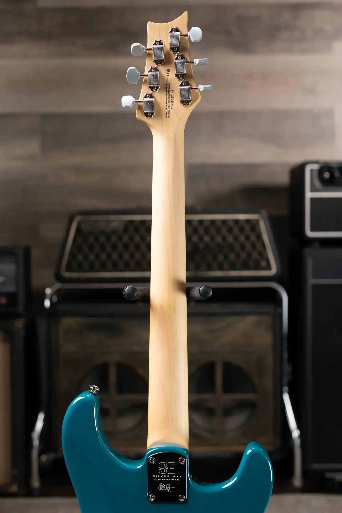 PRS SE Silver Sky Left-Handed Electric Guitar - Nylon Blue with Gig Bag