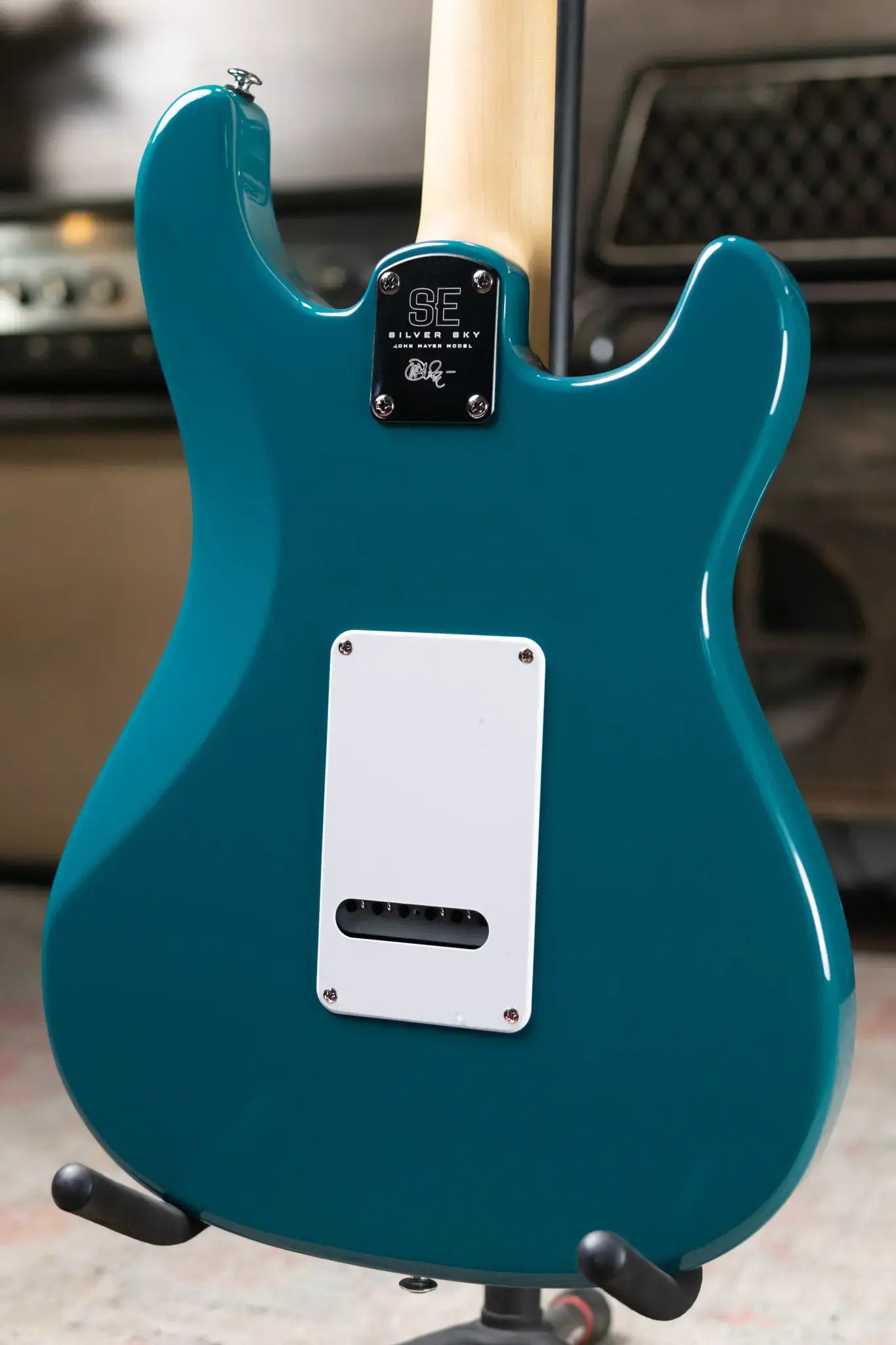 PRS SE Silver Sky Left-Handed Electric Guitar - Nylon Blue with Gig Bag