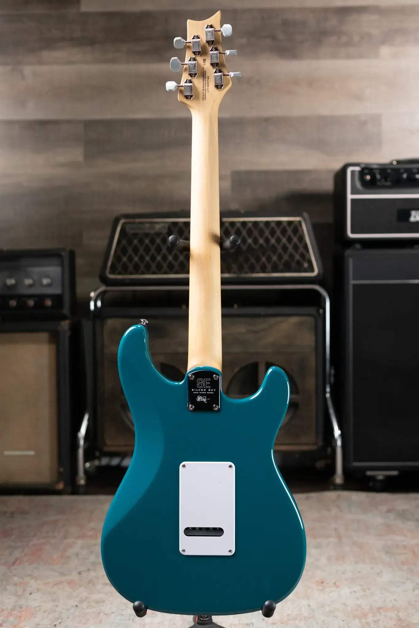 PRS SE Silver Sky Left-Handed Electric Guitar - Nylon Blue with Gig Bag