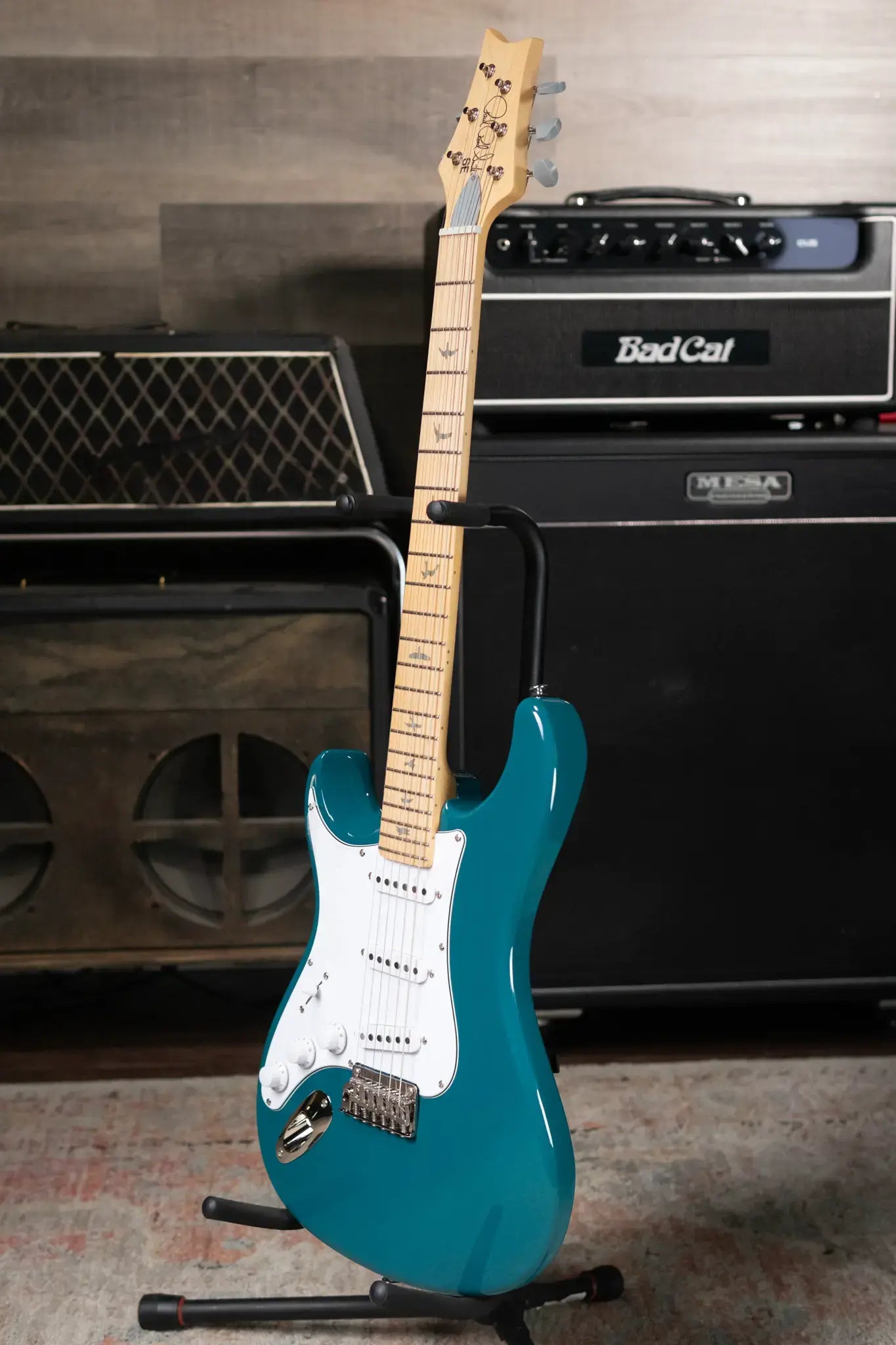 PRS SE Silver Sky Left-Handed Electric Guitar - Nylon Blue with Gig Bag