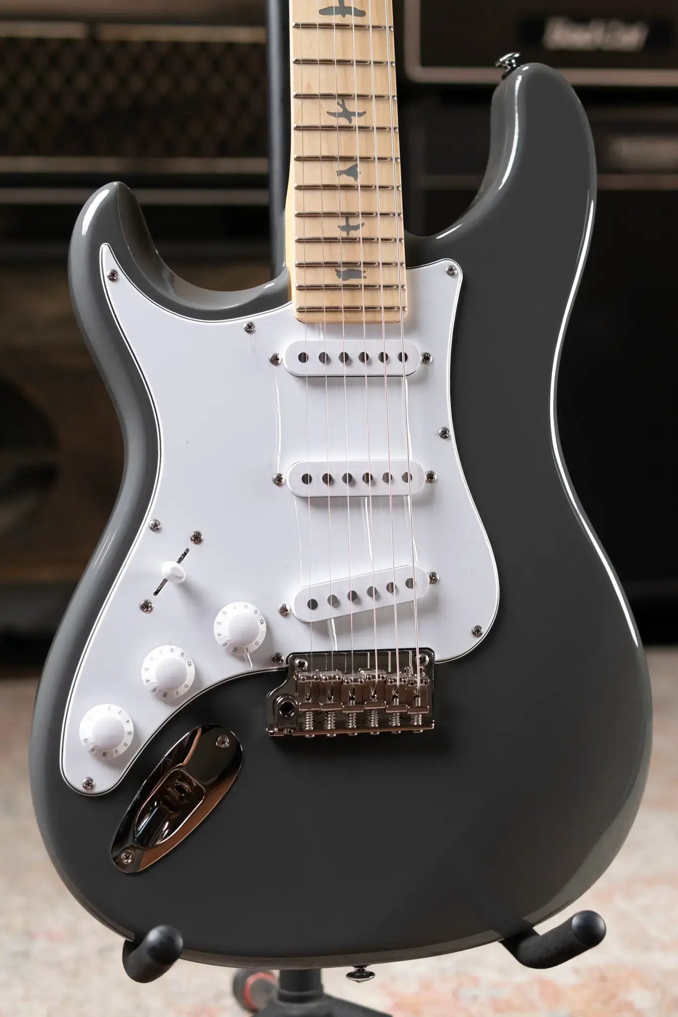 PRS SE Silver Sky Left-Handed - Overland Gray with Gig Bag