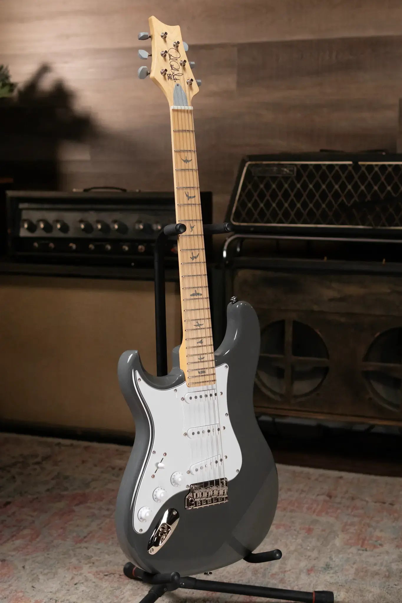PRS SE Silver Sky Left-Handed - Overland Gray with Gig Bag