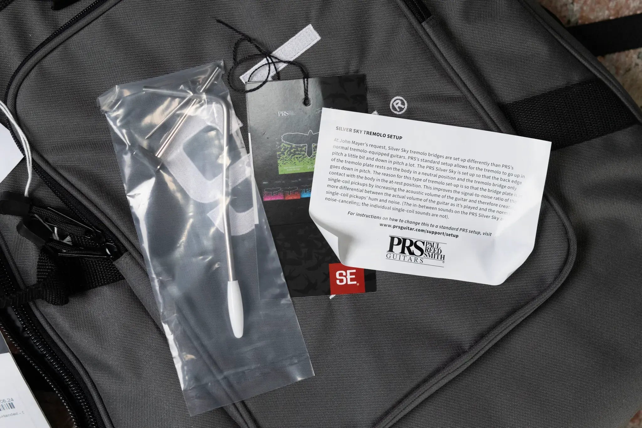 PRS SE Silver Sky Left-Handed - Overland Gray with Gig Bag