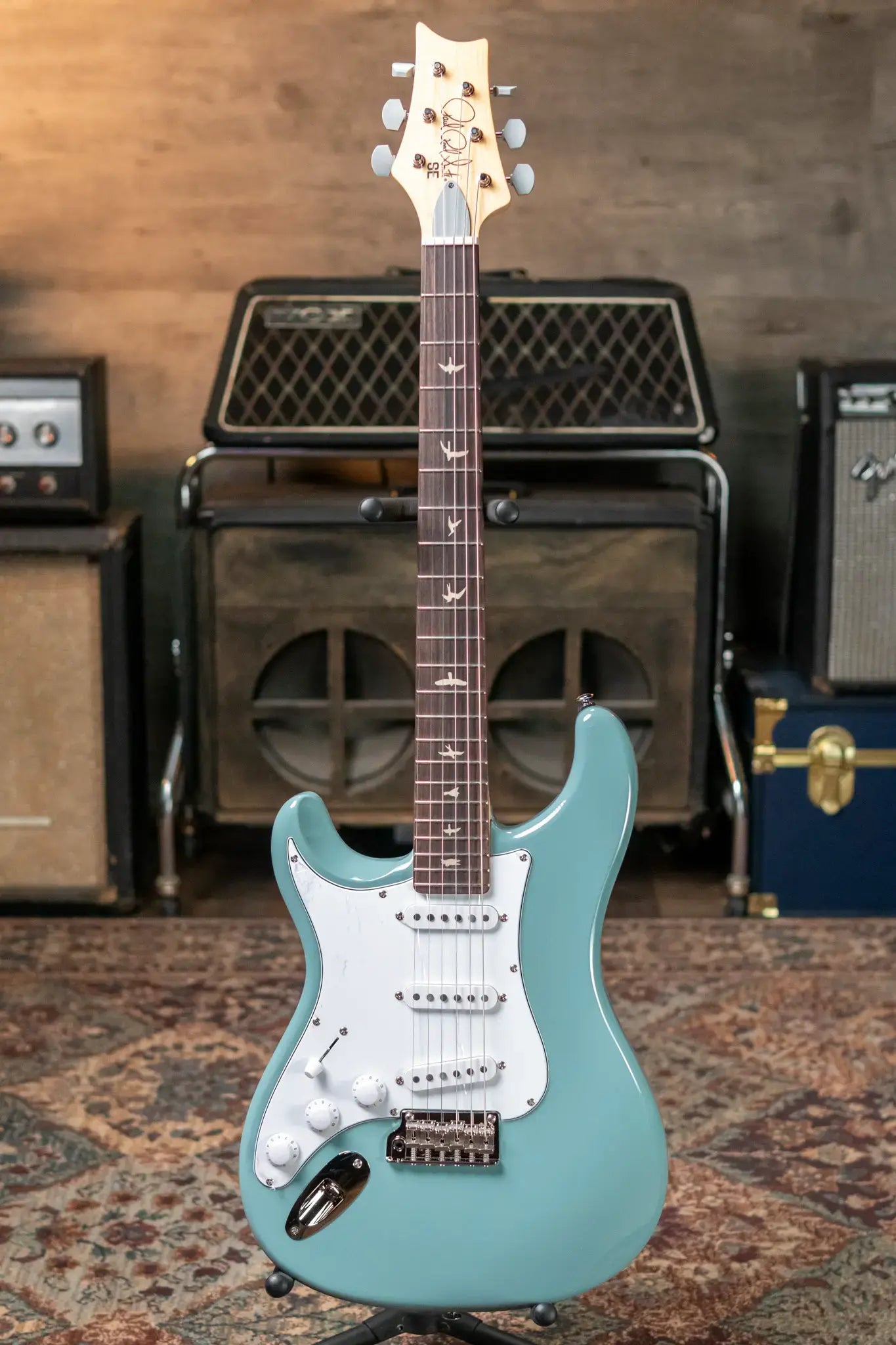 PRS SE Silver Sky Left-handed John Mayer Model Electric Guitar - Stone Blue with Gig Bag