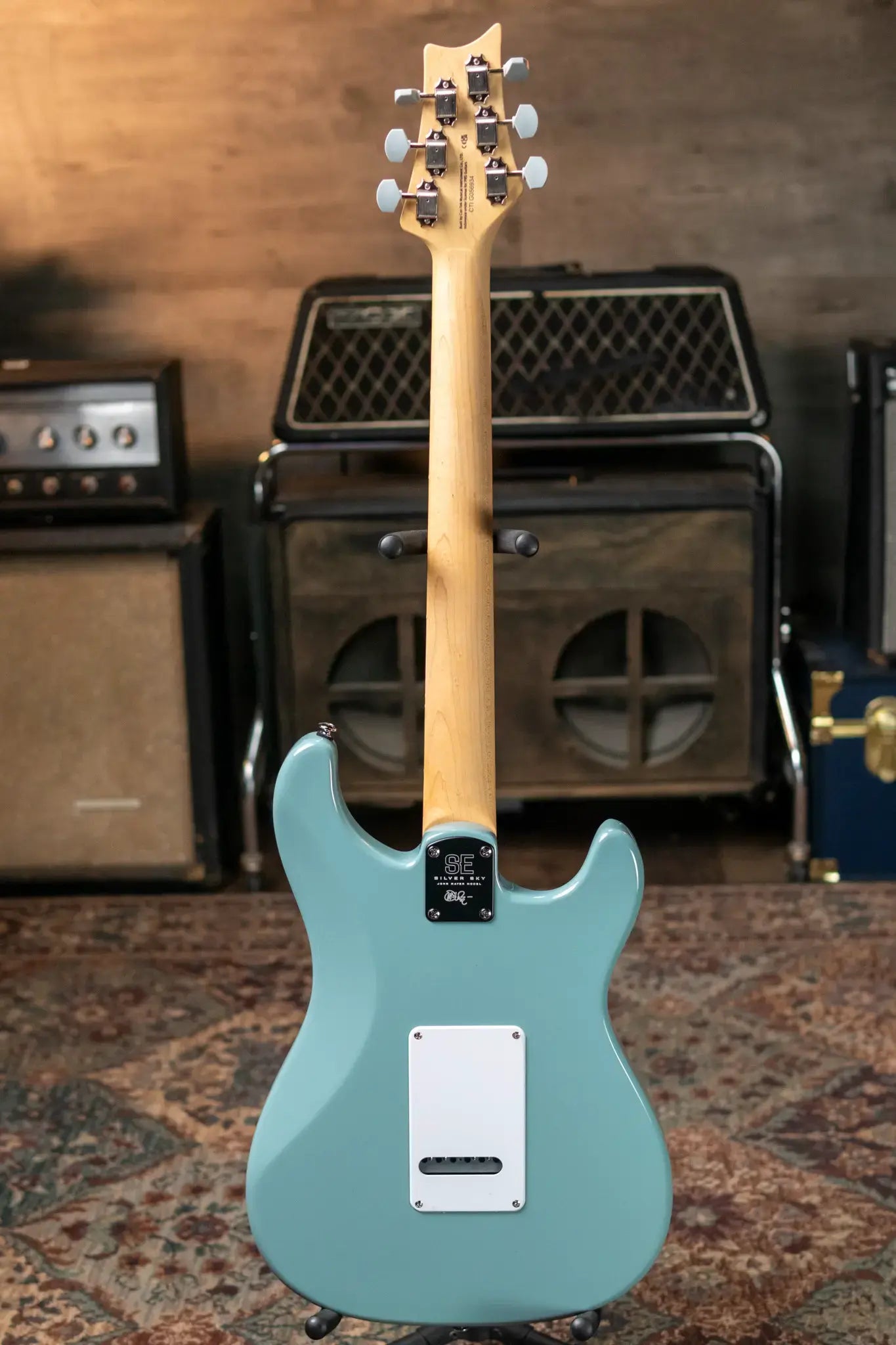 PRS SE Silver Sky Left-handed John Mayer Model Electric Guitar - Stone Blue with Gig Bag