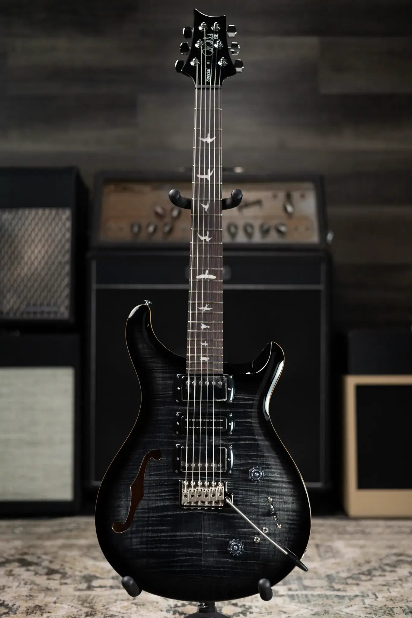 PRS SE Special Semi-Hollow Electric Guitar - Charcoal Burst with Gig Bag