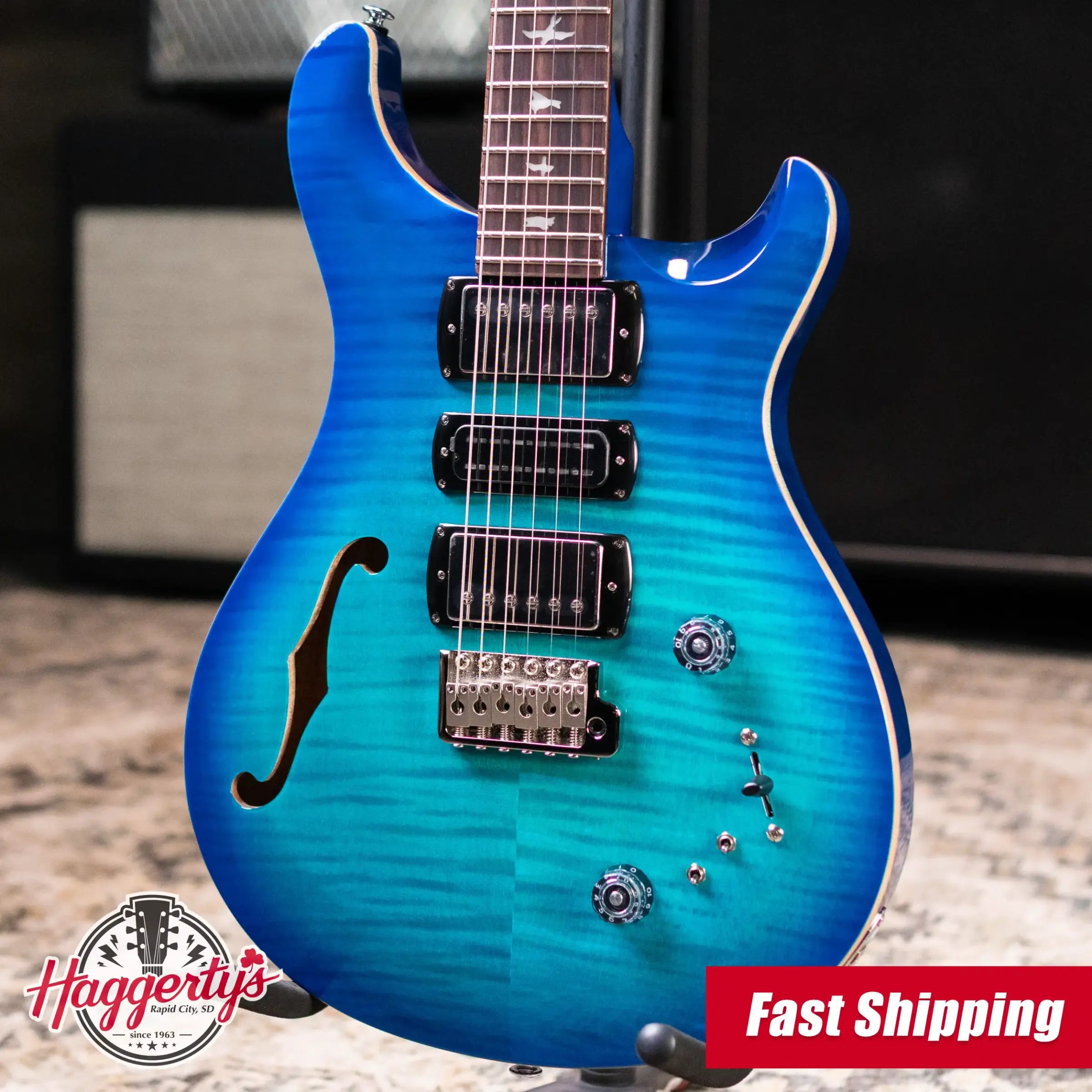 PRS SE Special Semi-hollow Electric Guitar - Lake Blue with Gig Bag
