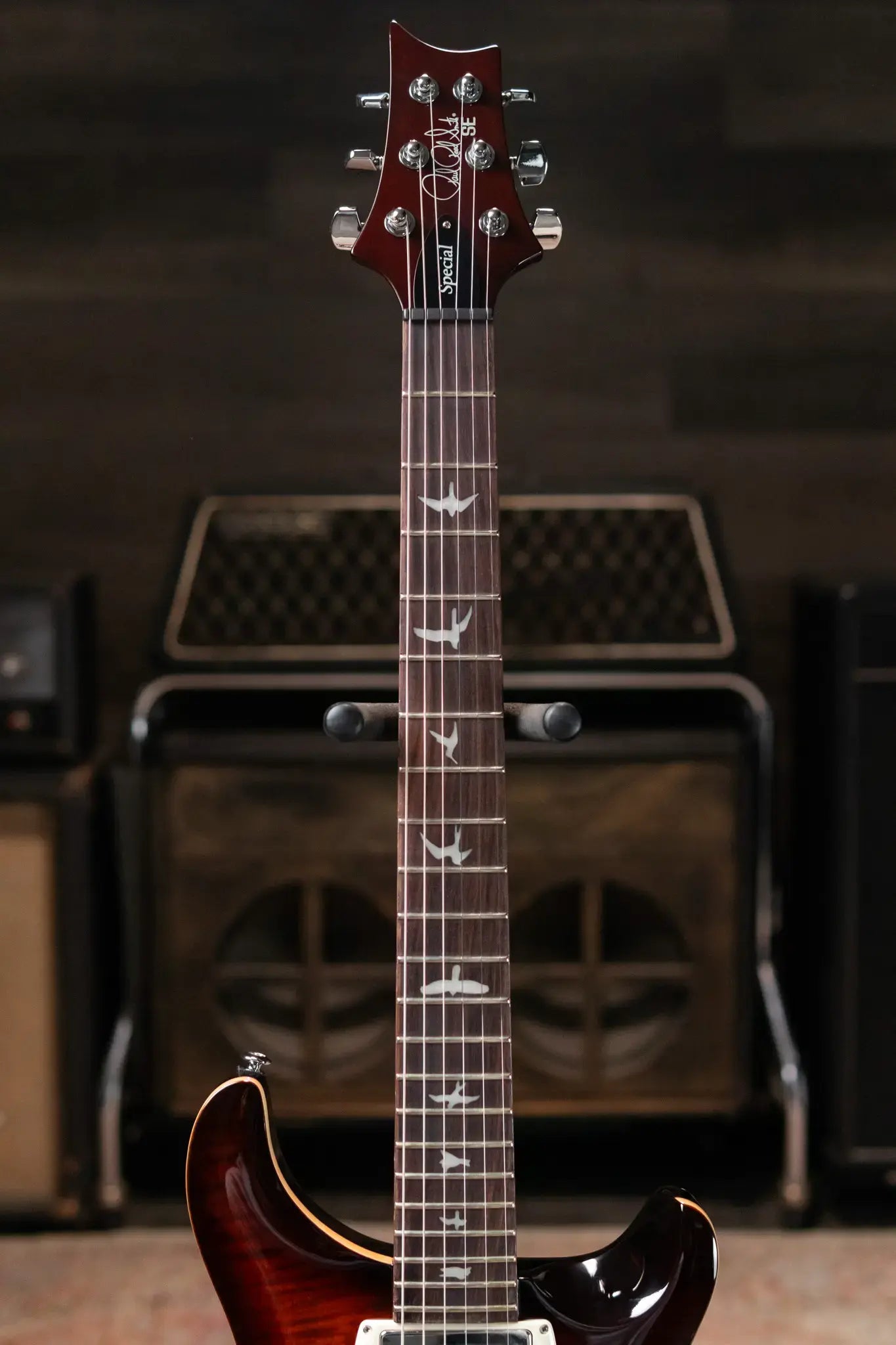 PRS SE Special Semi-hollow Electric Guitar - Orange Tiger Smokeburst with Gig Bag