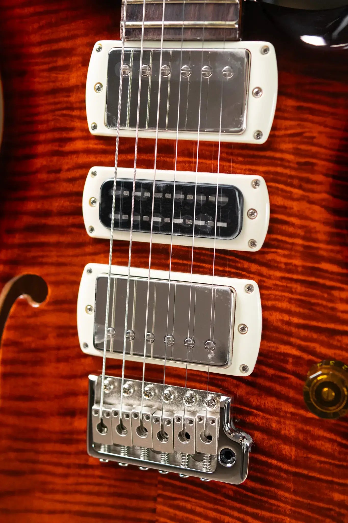PRS SE Special Semi-hollow Electric Guitar - Orange Tiger Smokeburst with Gig Bag