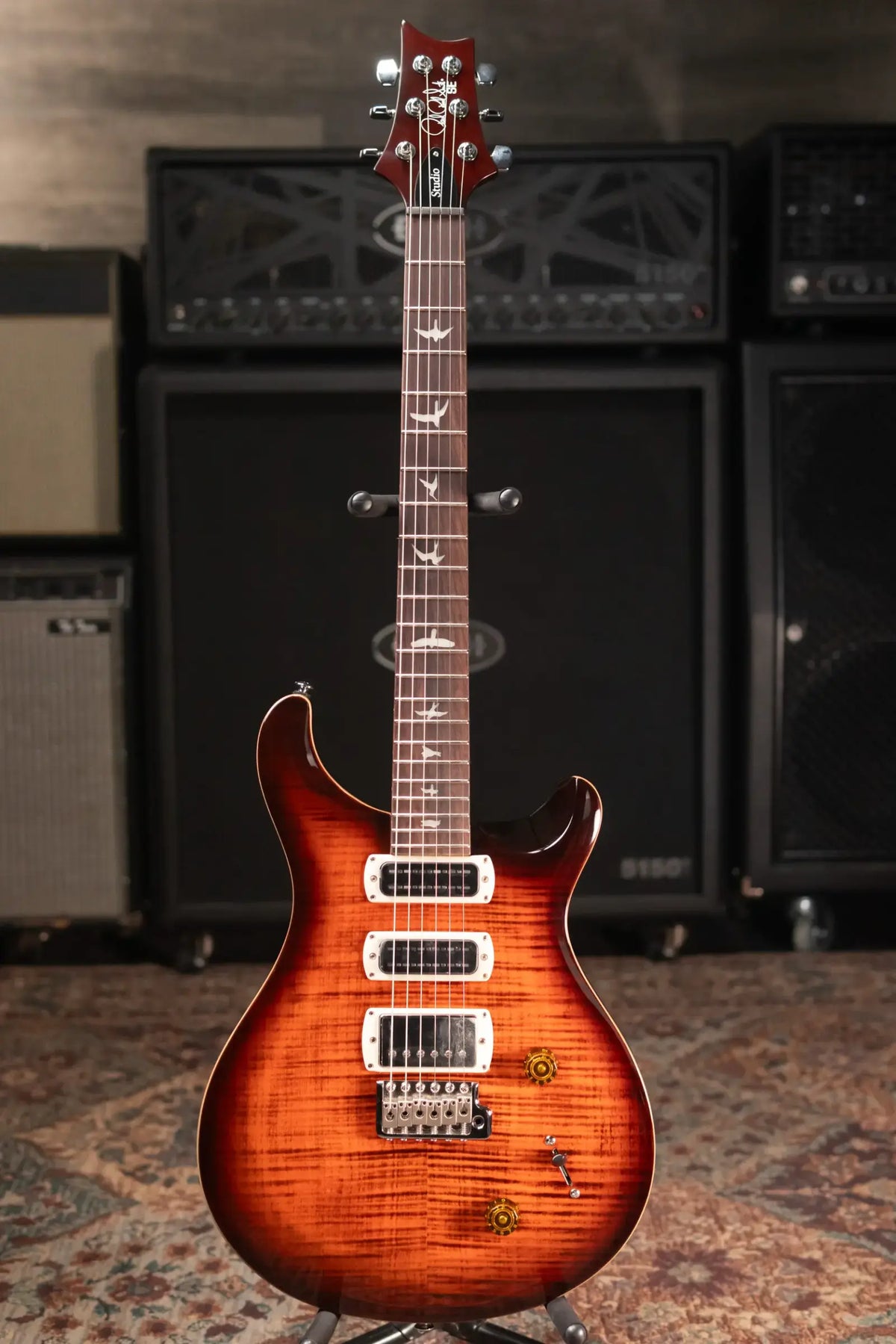 PRS SE Studio Electric Guitar - Orange Tiger Smokeburst with Gig Bag - Demo
