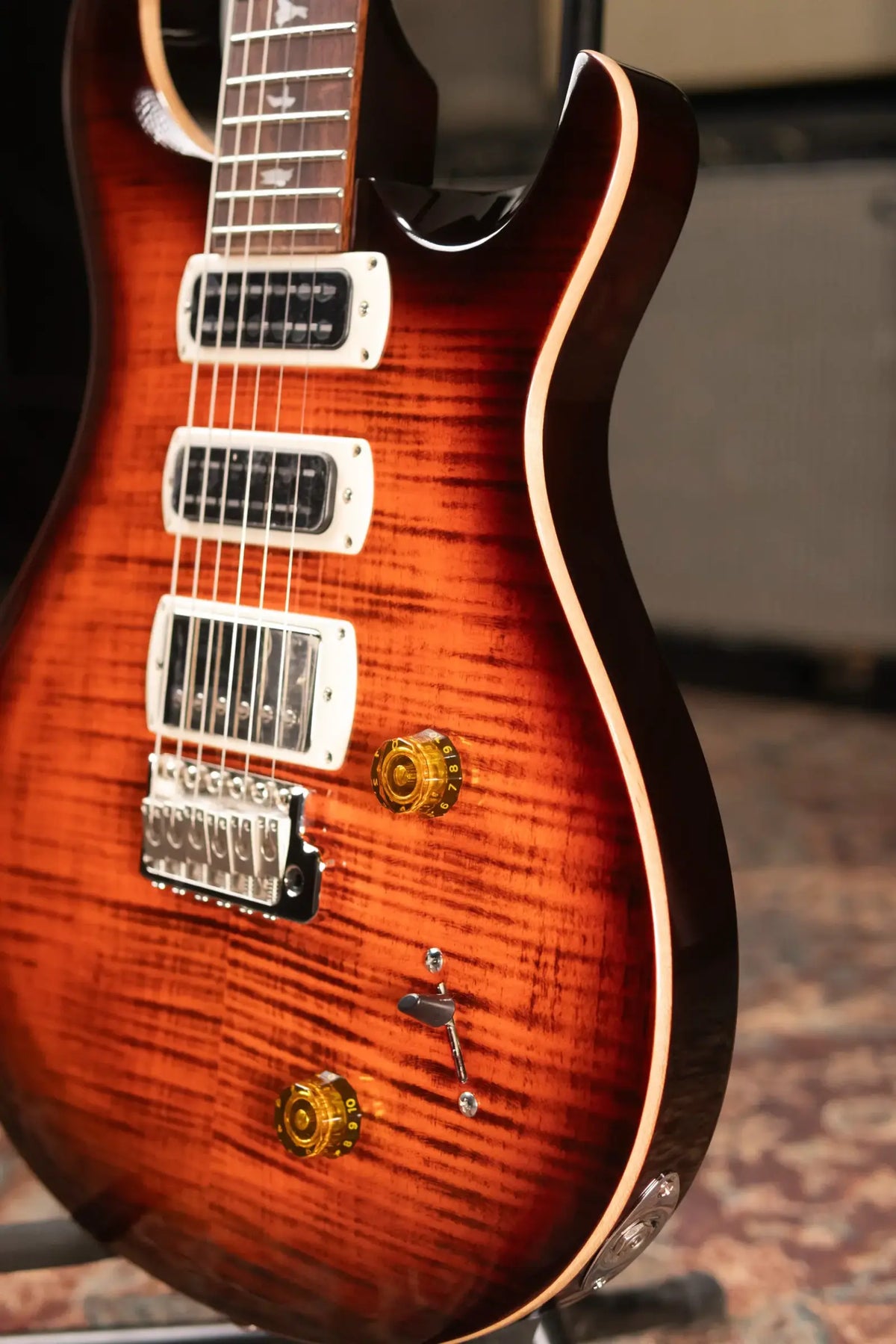PRS SE Studio Electric Guitar - Orange Tiger Smokeburst with Gig Bag - Demo