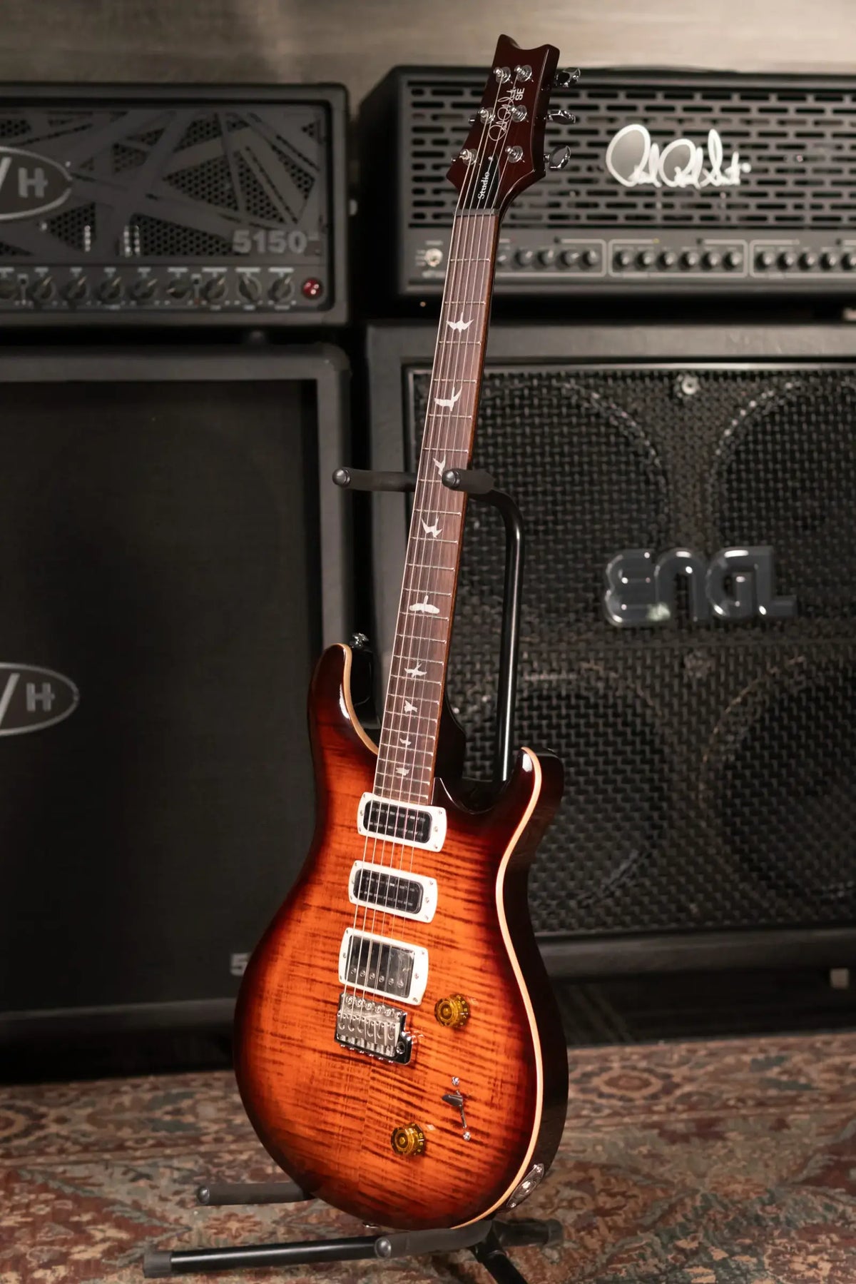 PRS SE Studio Electric Guitar - Orange Tiger Smokeburst with Gig Bag - Demo