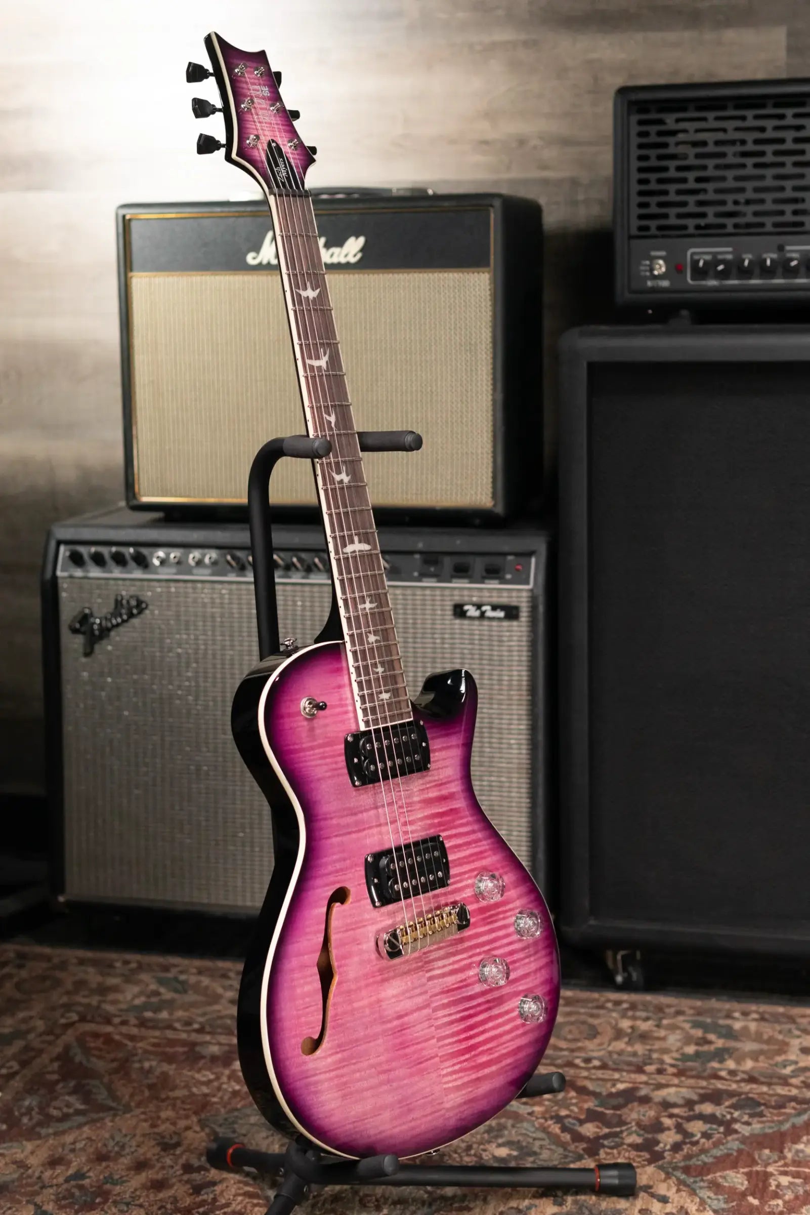 PRS SE Zach Myers Semi-Hollowbody Electric Guitar - Elder Berry Burst with Gig Bag