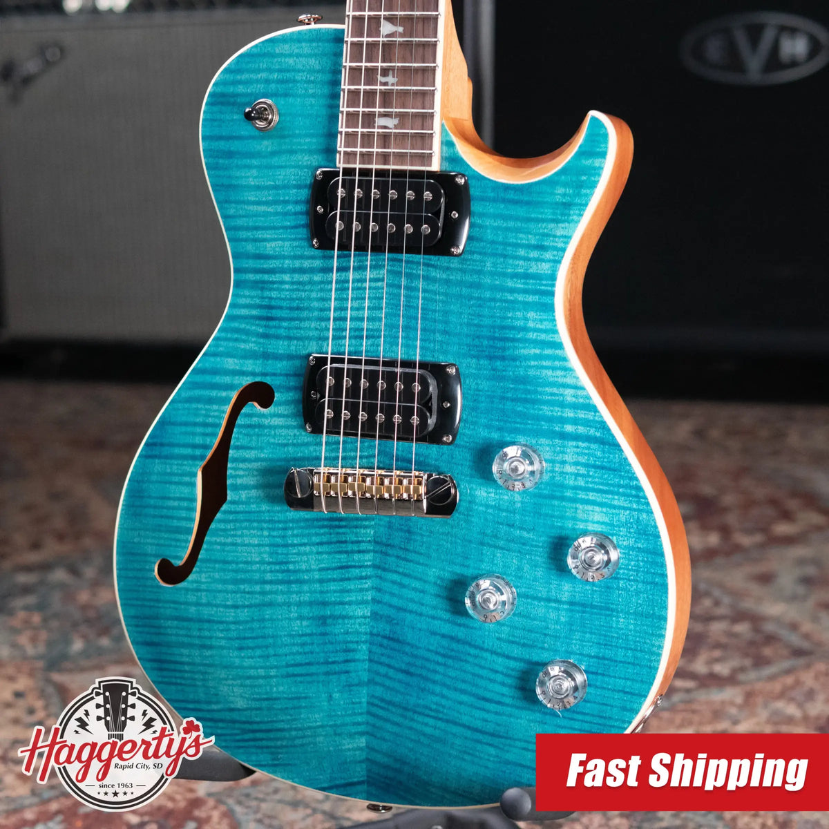 PRS SE Zach Myers Signature Electric Guitar - Myers Blue with Gig Bag