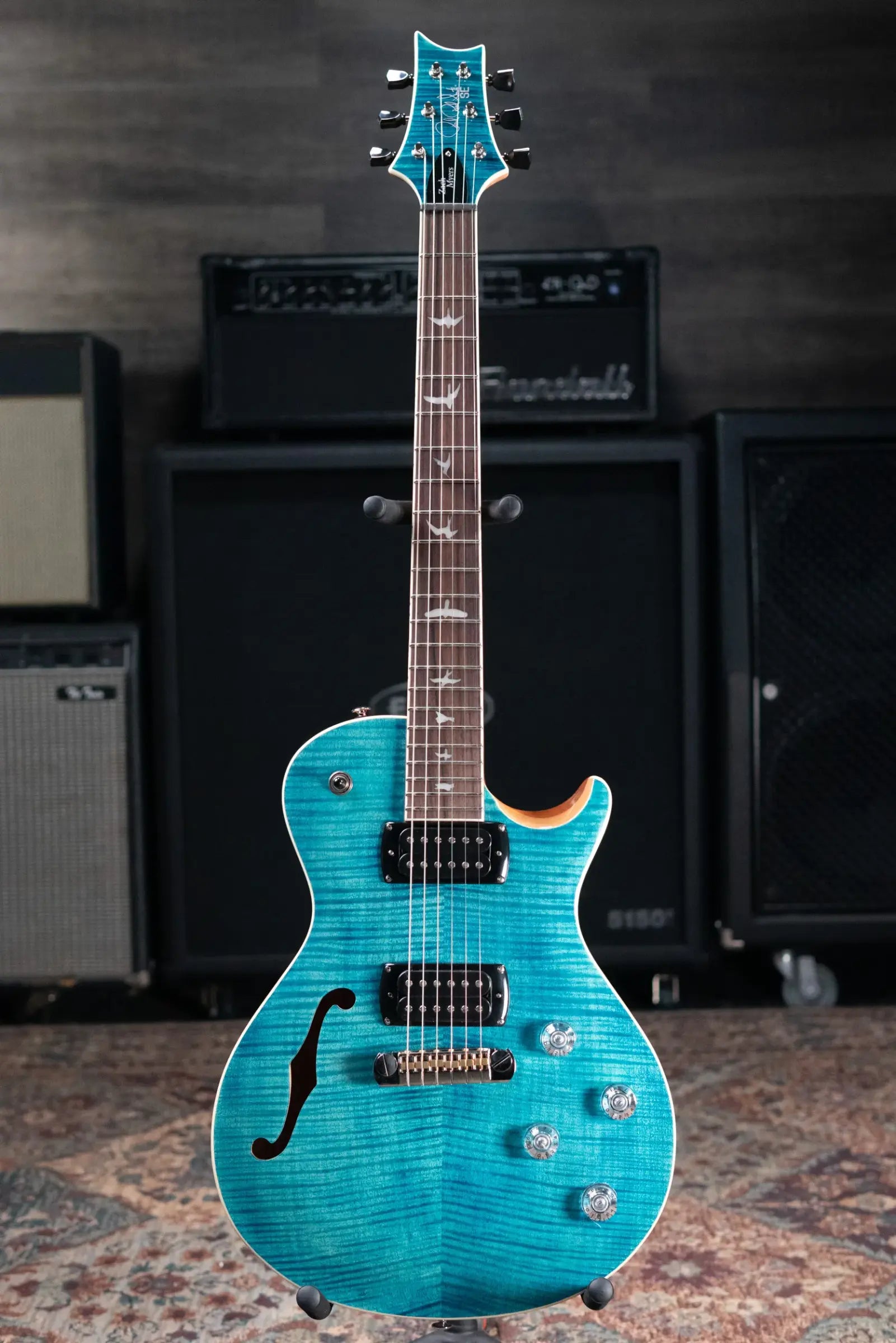 PRS SE Zach Myers Signature Electric Guitar - Myers Blue with Gig Bag
