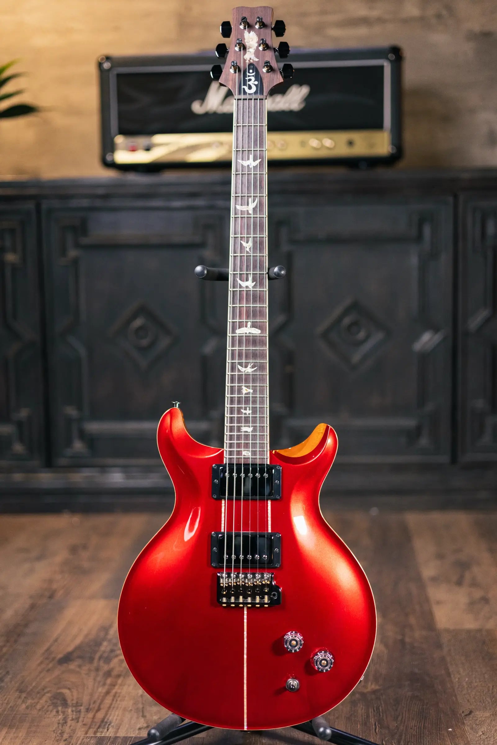 PRS Santana Retro Electric Guitar - Metallic Candy Red with Hardshell Case