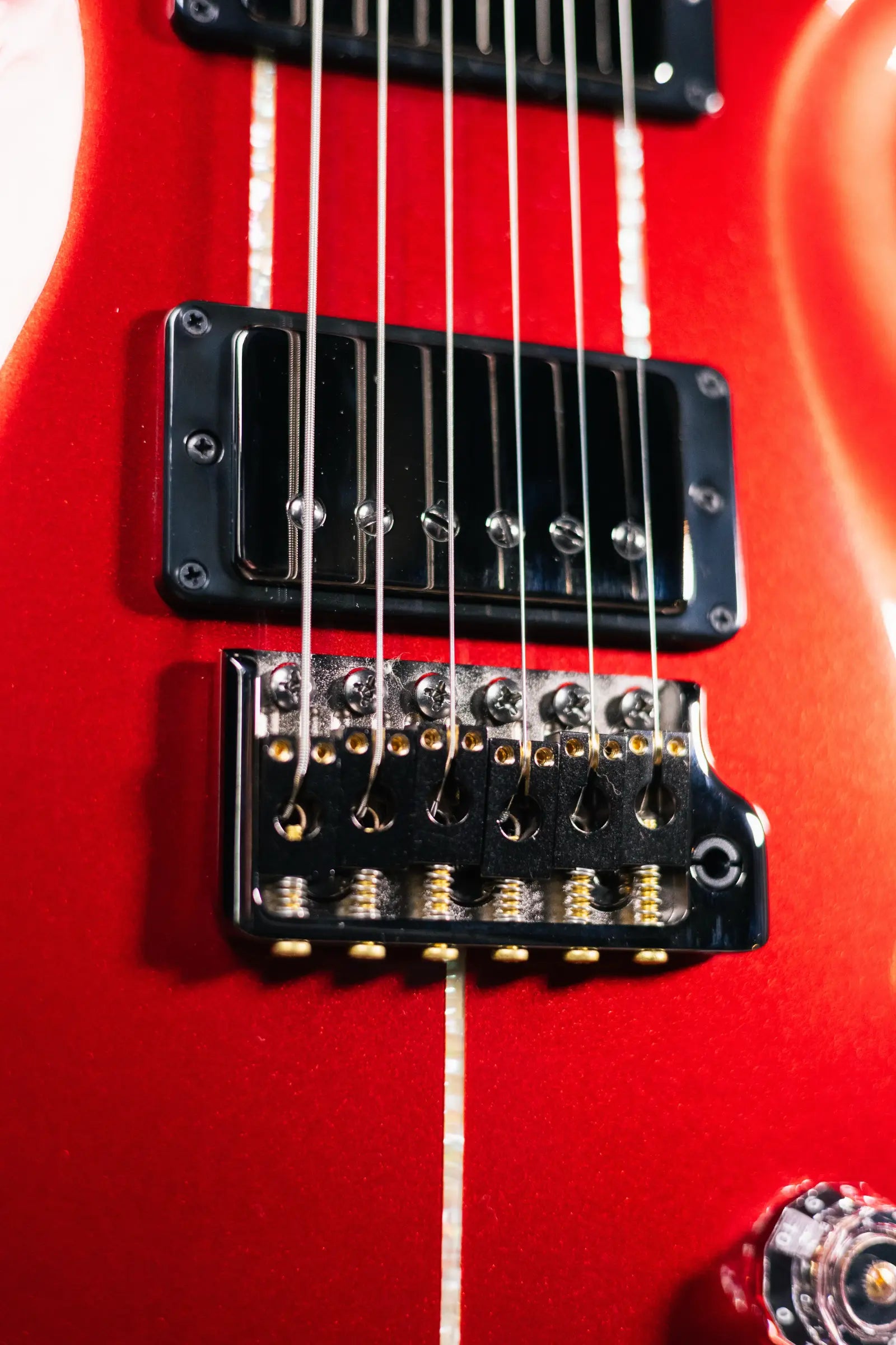 PRS Santana Retro Electric Guitar - Metallic Candy Red with Hardshell Case
