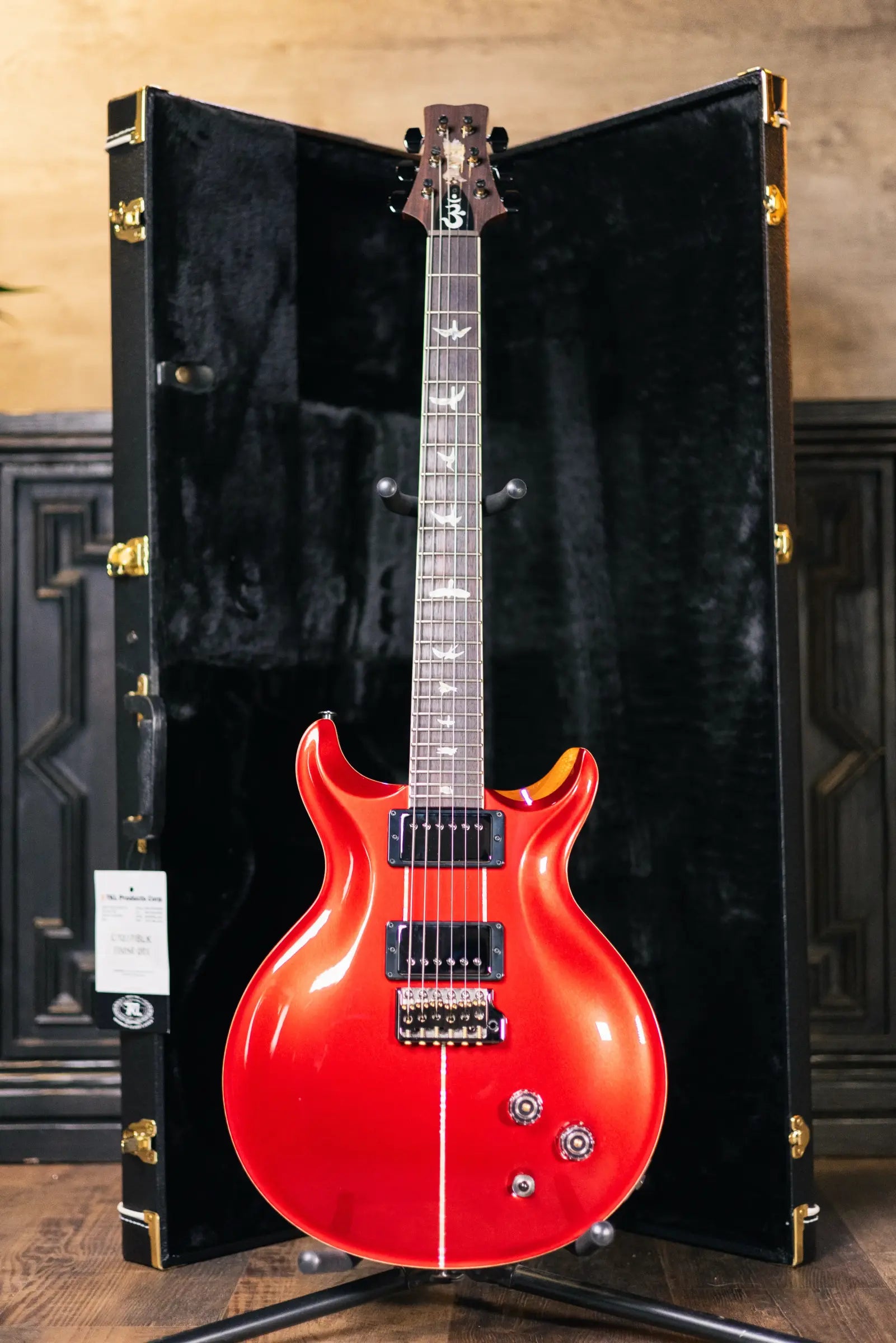PRS Santana Retro Electric Guitar - Metallic Candy Red with Hardshell Case
