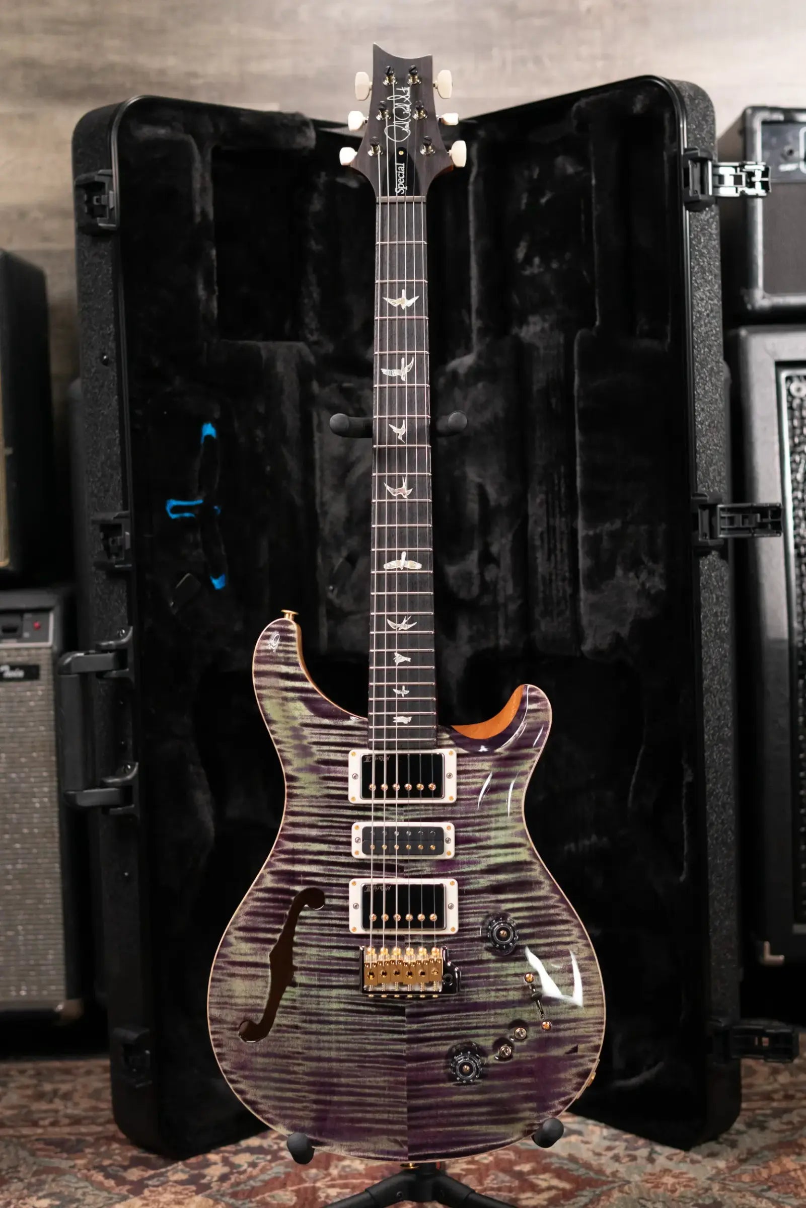 PRS Special Semi-Hollow 10-Top Electric Guitar - Aurora Borealis with Hardshell Case