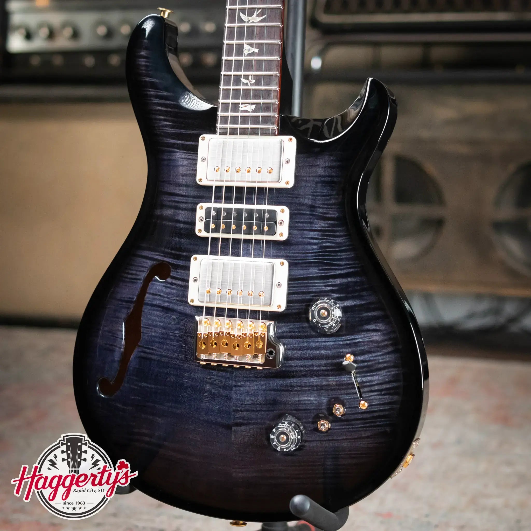 PRS Special Semi-Hollow 10-Top Electric Guitar - Faded Whale Blue Wraparound Smokeburst with Hardshell Case