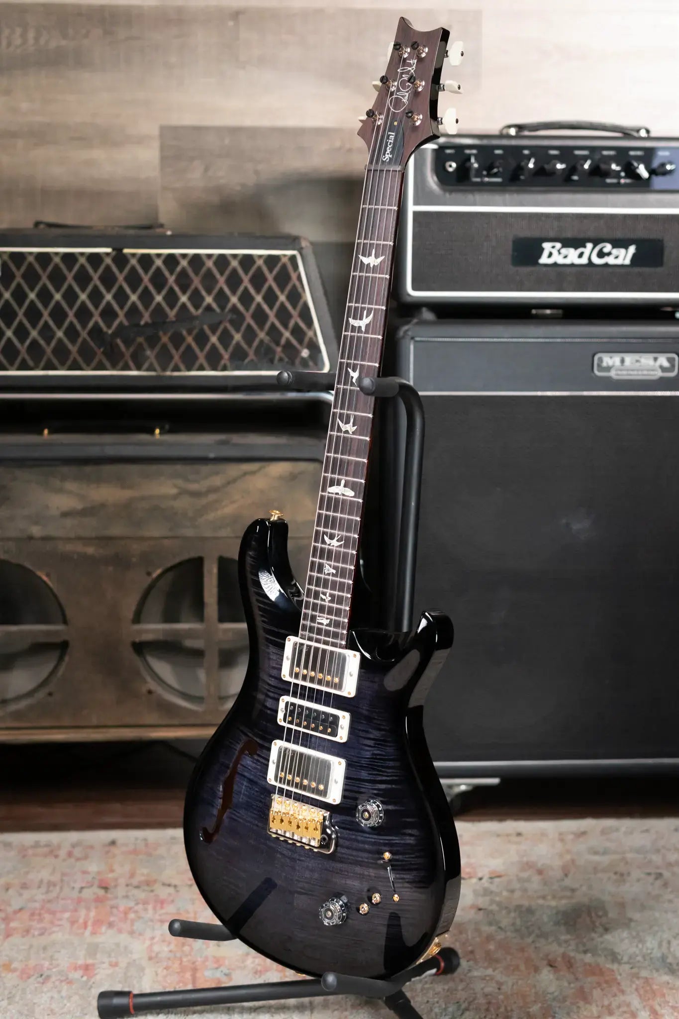 PRS Special Semi-Hollow 10-Top Electric Guitar - Faded Whale Blue Wraparound Smokeburst with Hardshell Case