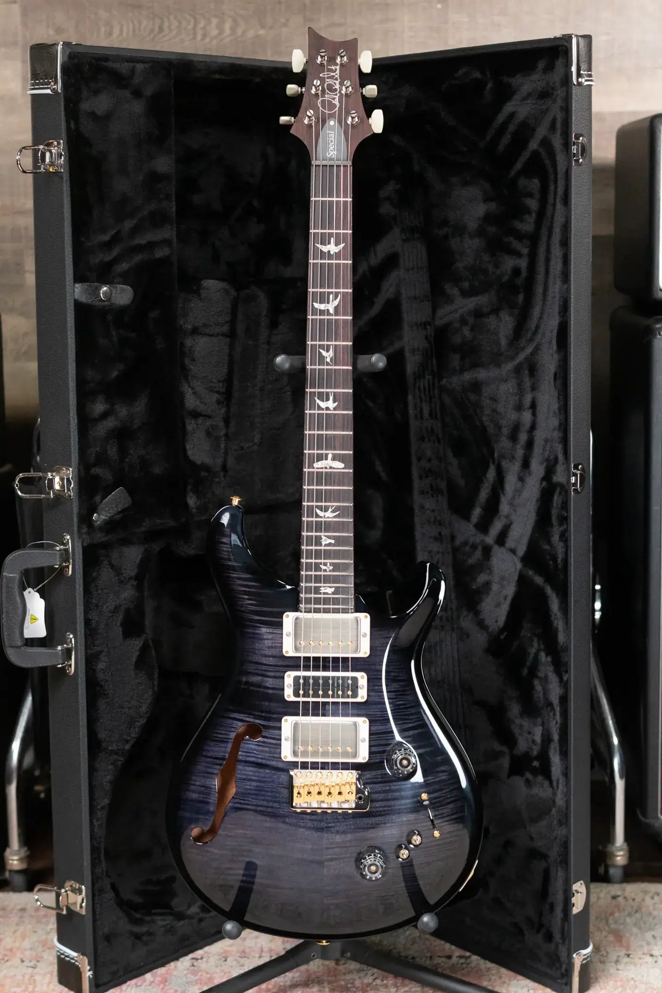 PRS Special Semi-Hollow 10-Top Electric Guitar - Faded Whale Blue Wraparound Smokeburst with Hardshell Case