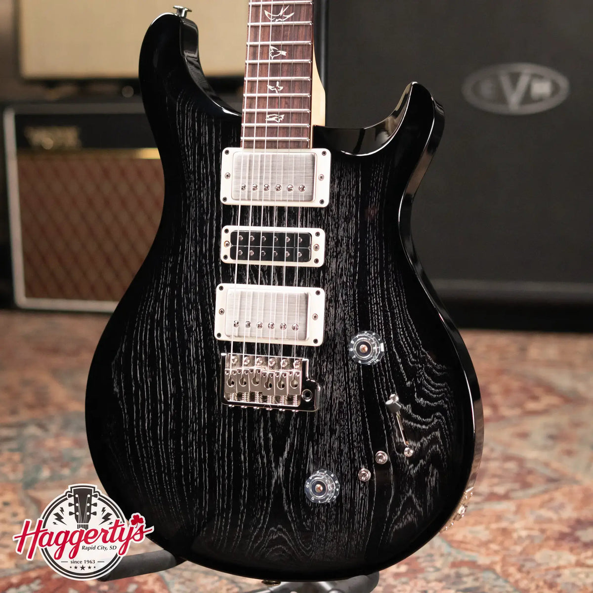 PRS Swamp Ash Special Guitar, Rosewood Fretboard - Black Doghair Smokeburst with Gig Bag