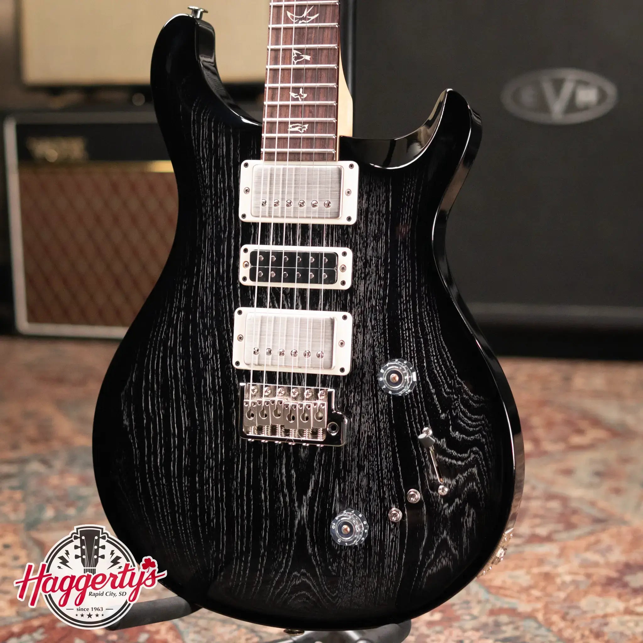 PRS Swamp Ash Special Guitar, Rosewood Fretboard - Black Doghair Smokeburst with Gig Bag
