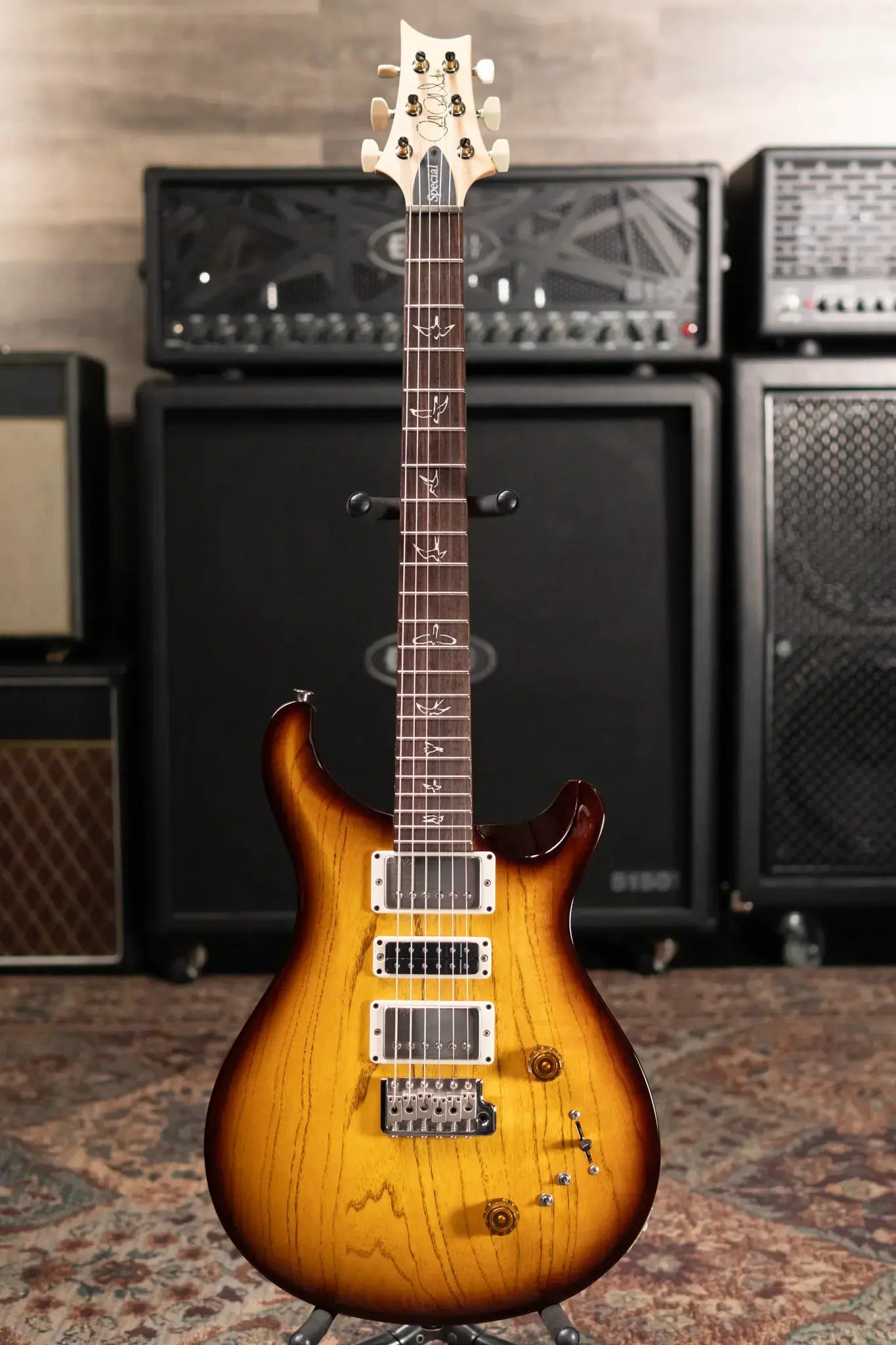 PRS Swamp Ash Special Guitar, Rosewood Fretboard - McCarty Tobacco Sunburst with Gig Bag