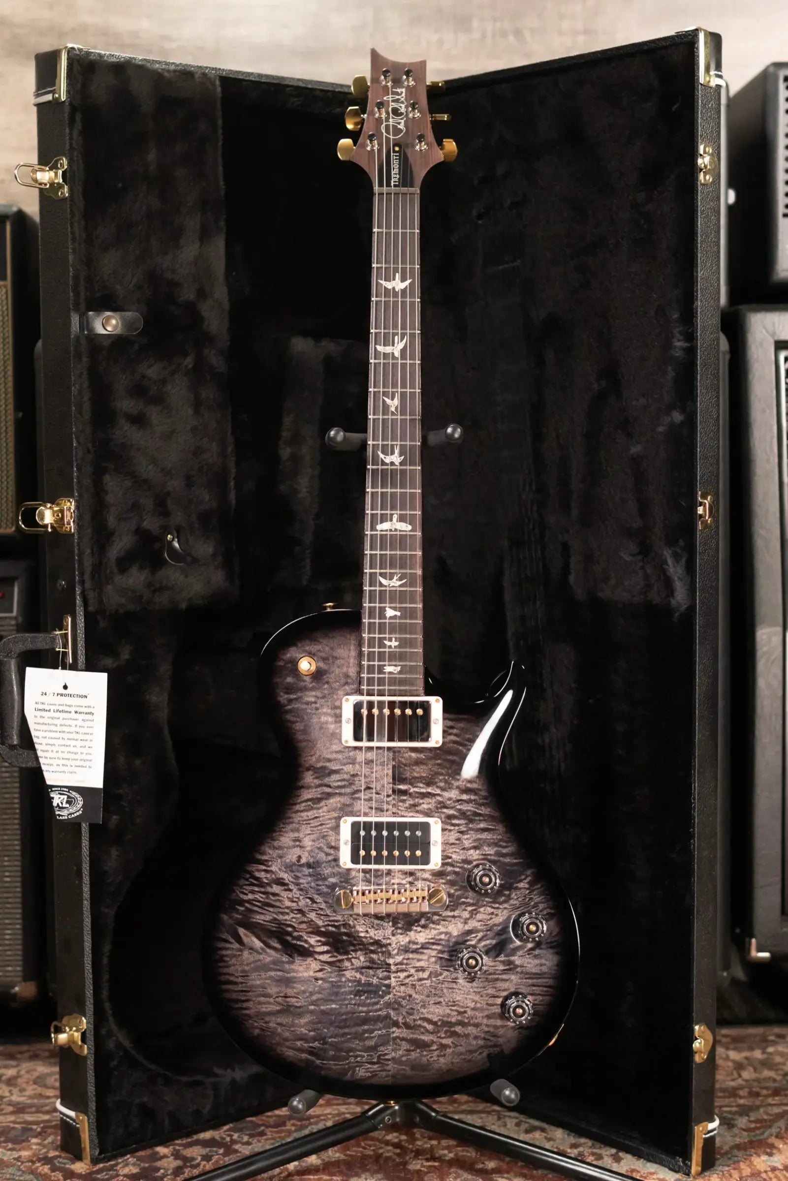 PRS Tremonti Signature 10-Top Electric Guitar - Charcoal Wraparound Smokeburst with Hardshell Case