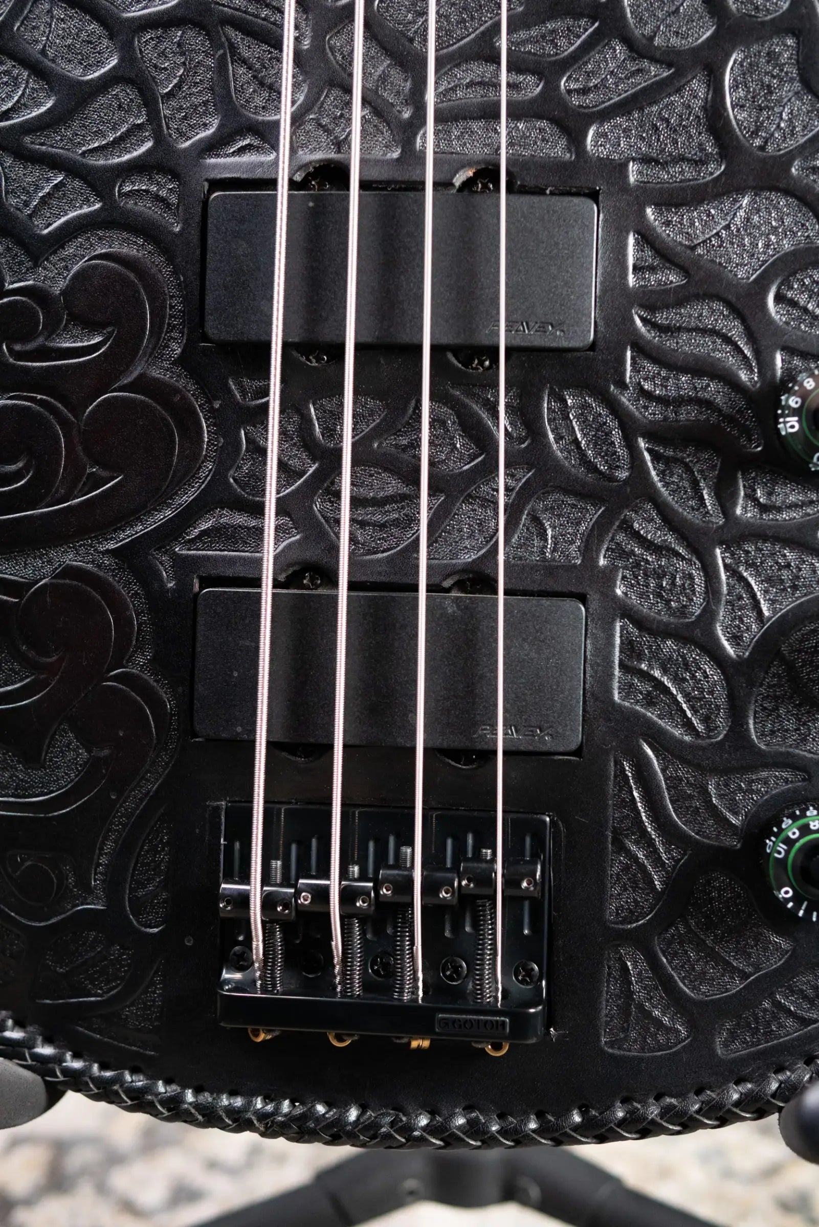 Peavey USA Foundation Electric Bass with Tooled Leather Cover and Hardshell Case - Used