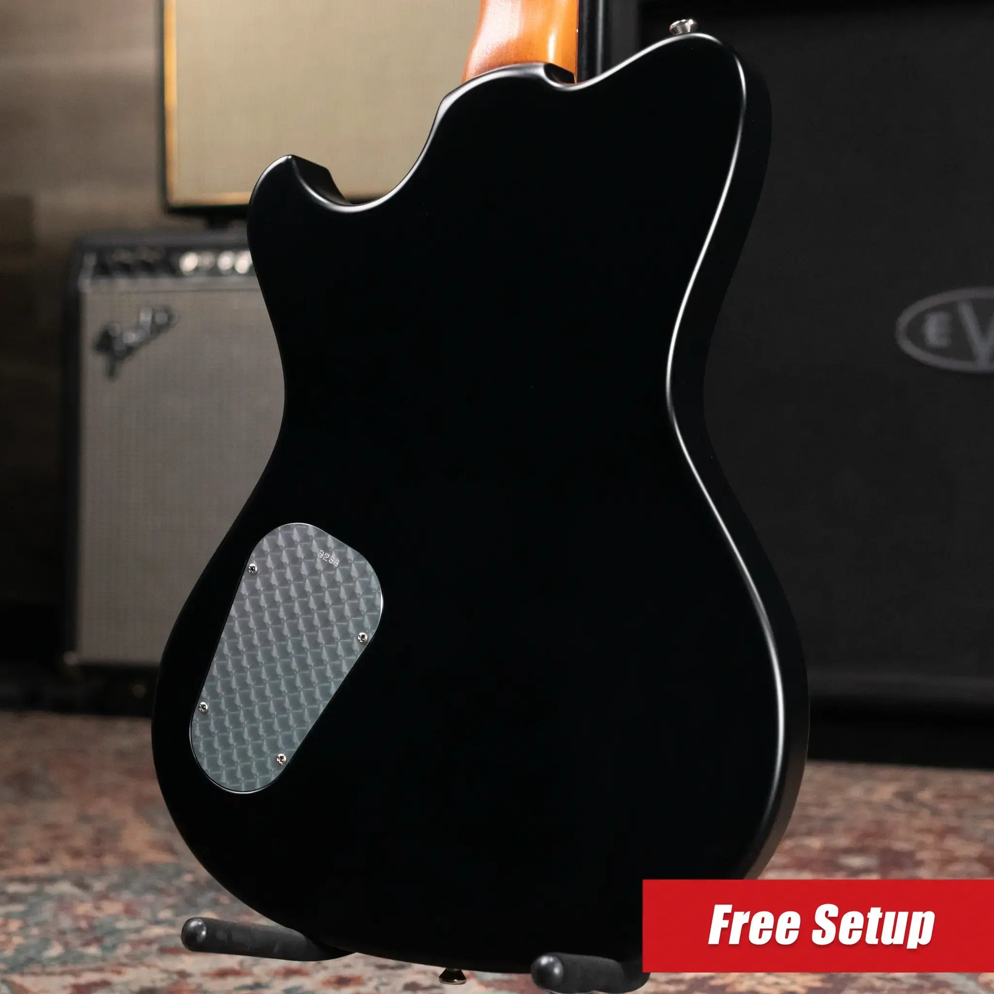 Powers Electric A-Type NAMM 2026 Hollow Body Electric Guitar - Chroma Silver Cranberry with Gig Bag
