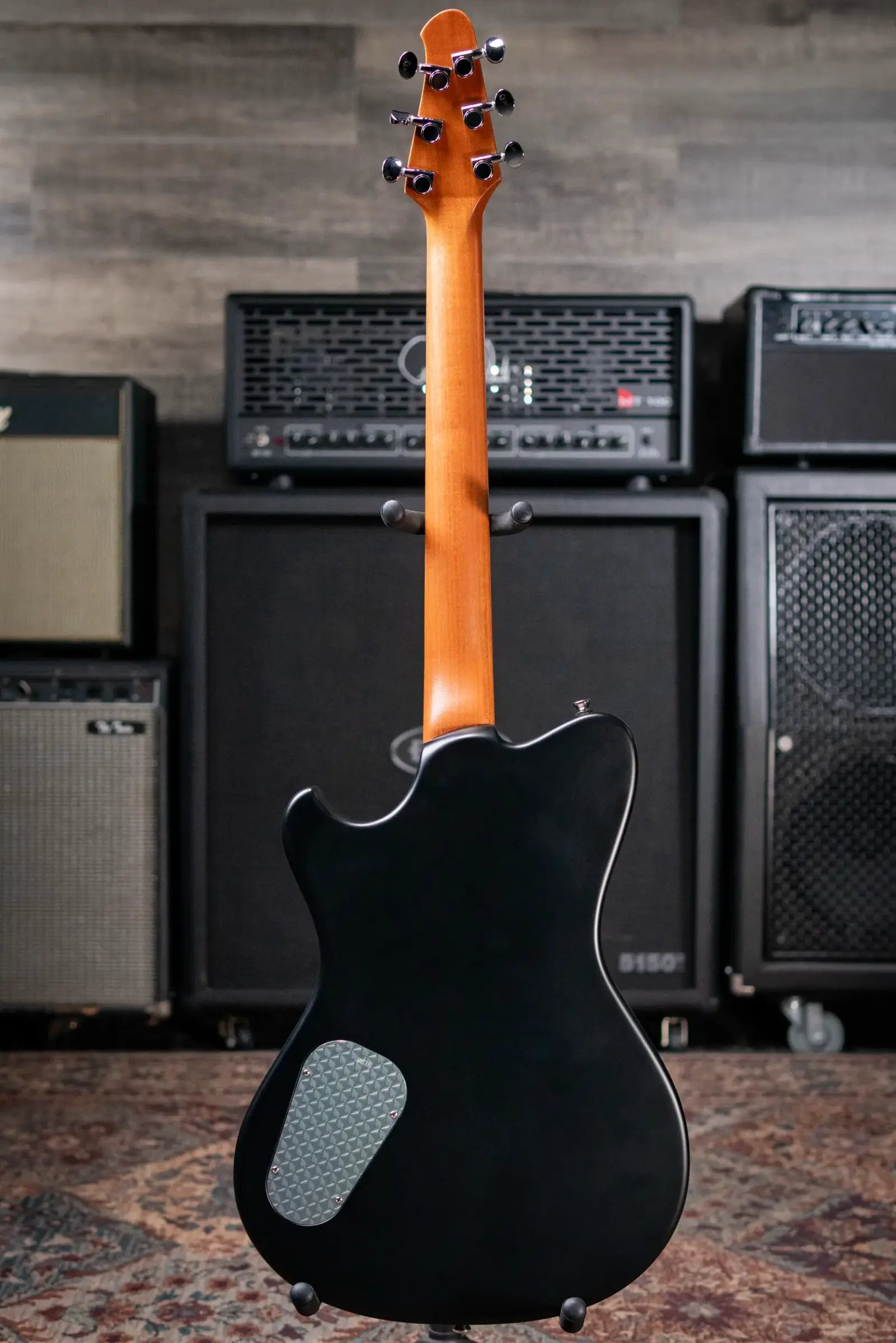 Powers Electric A-Type FF42 Hollow Body Electric Guitar - Twillight Blue with Gig Bag