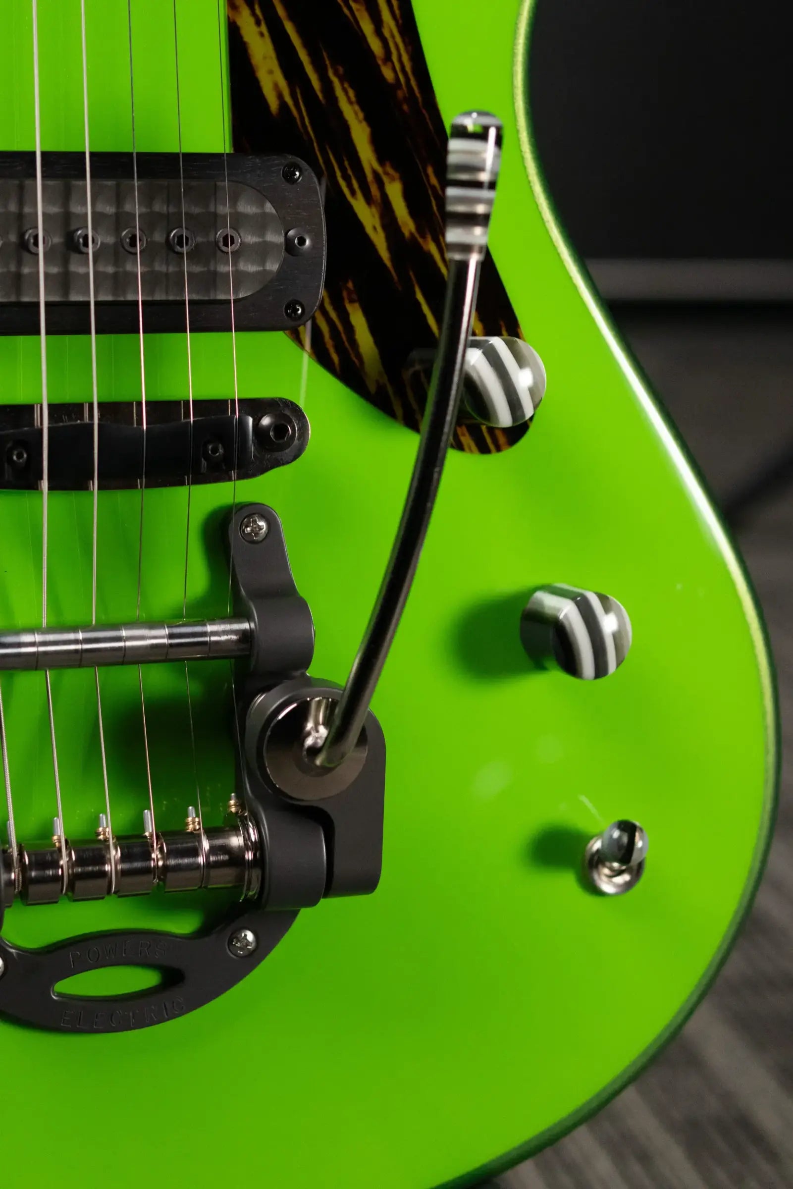 Powers Electric A-Type FF42 Hollow Body Electric Guitar - Willow Green/Java Green Metallic with Gig Bag