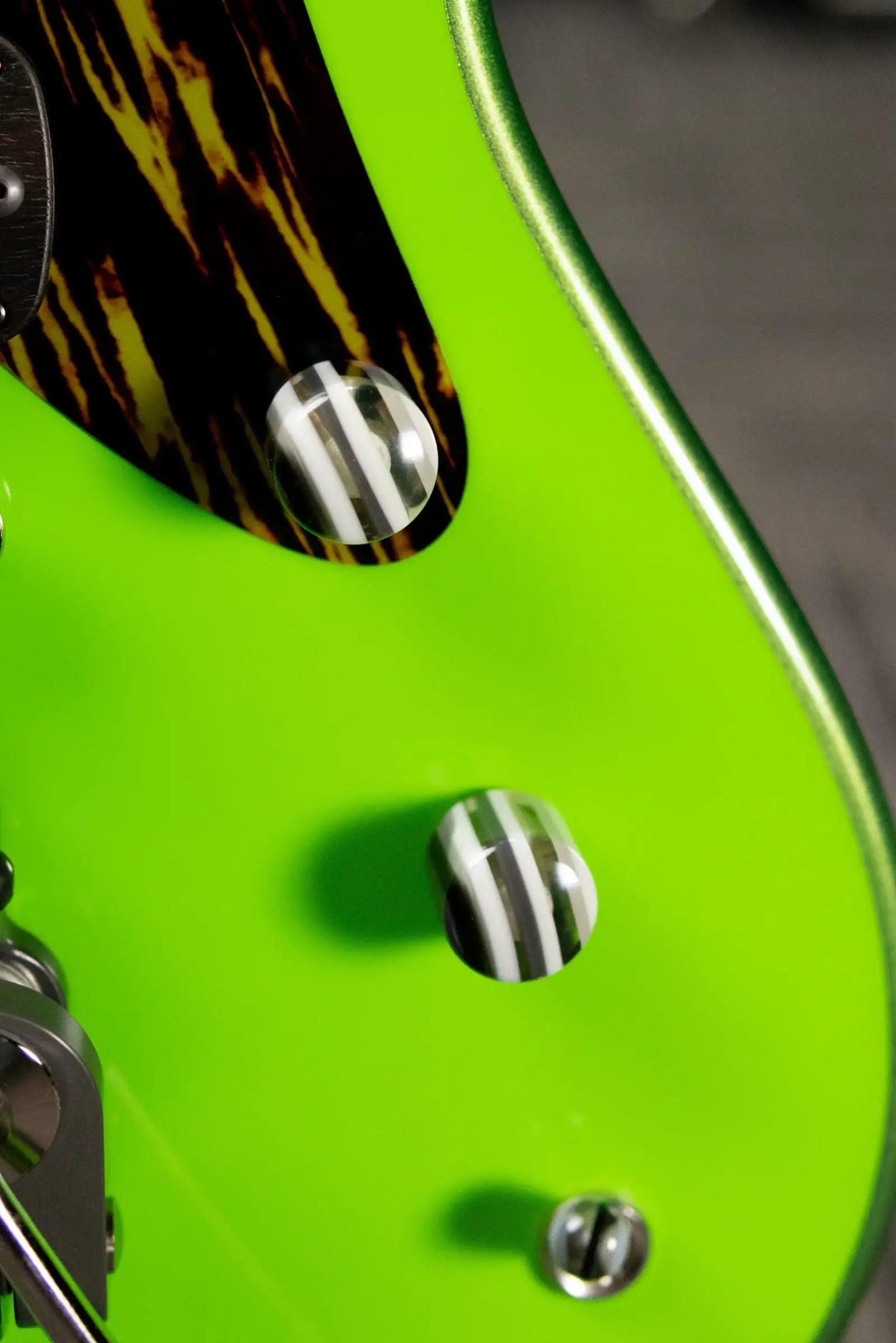 Powers Electric A-Type FF42 Hollow Body Electric Guitar - Willow Green/Java Green Metallic with Gig Bag