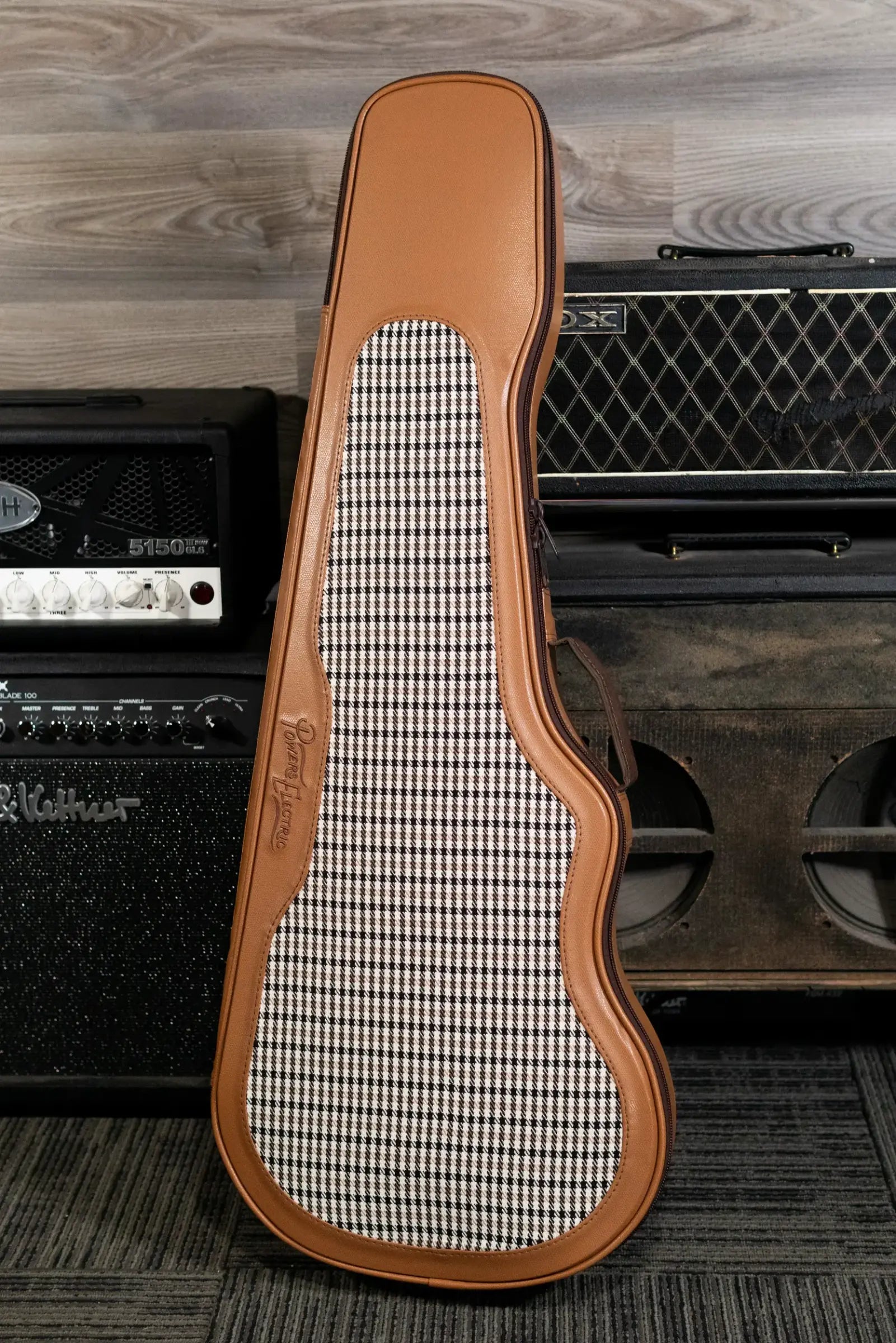 Powers Electric A-Type FF42 Hollow Body Electric Guitar - Willow Green/Java Green Metallic with Gig Bag