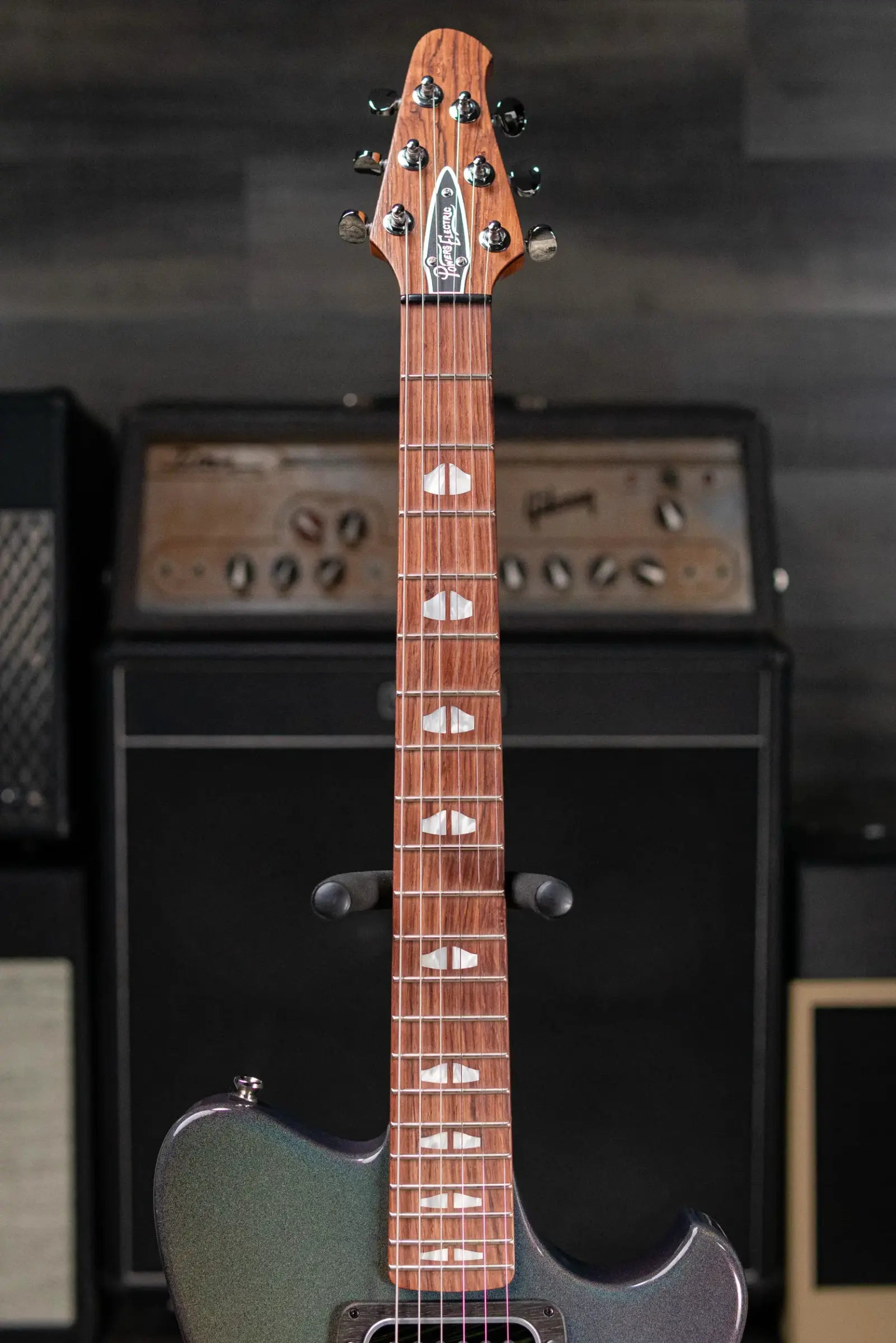 Powers Electric A-Type PF42 Hollow Body Electric Guitar - Chroma Stratus with Gig Bag