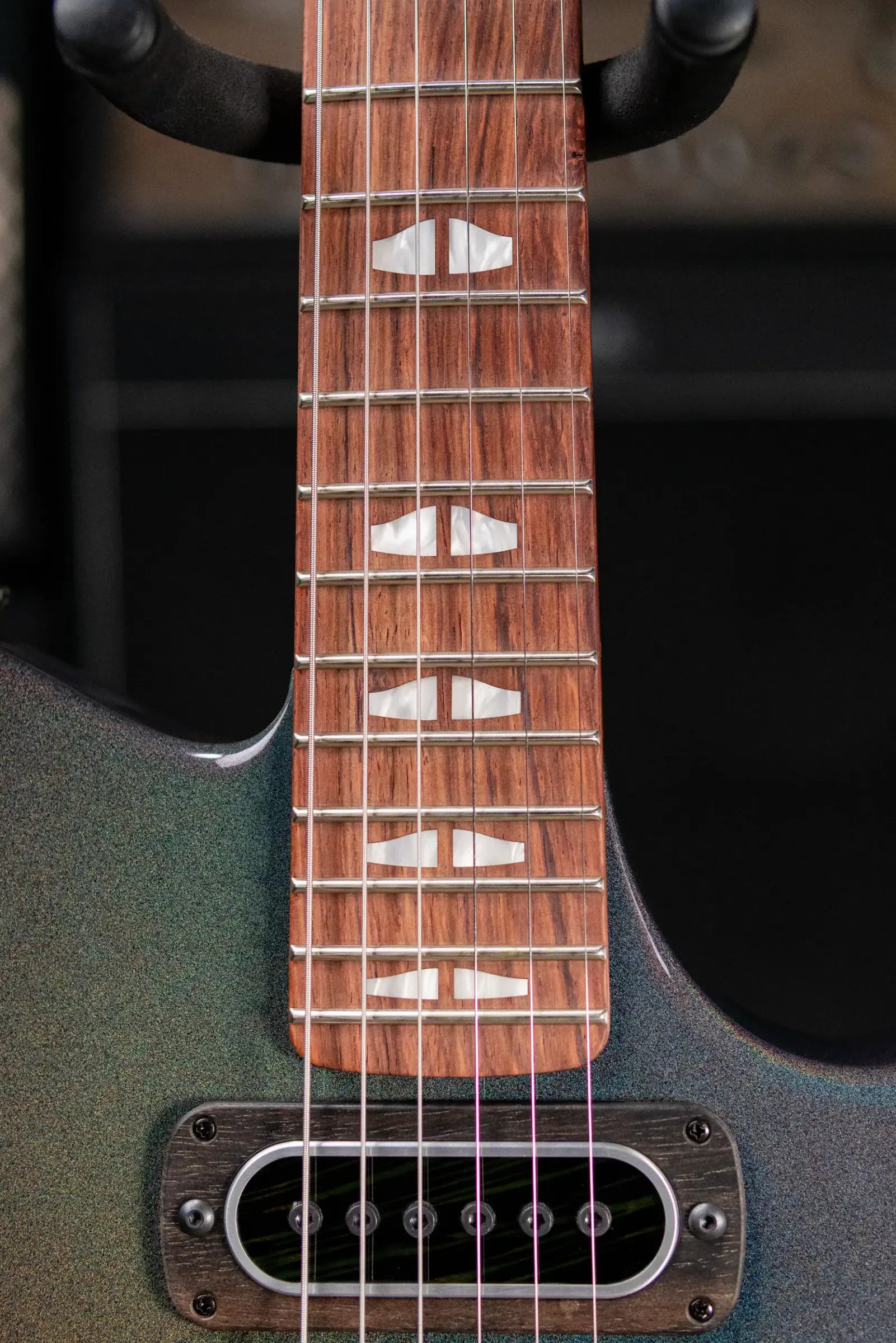 Powers Electric A-Type PF42 Hollow Body Electric Guitar - Chroma Stratus with Gig Bag