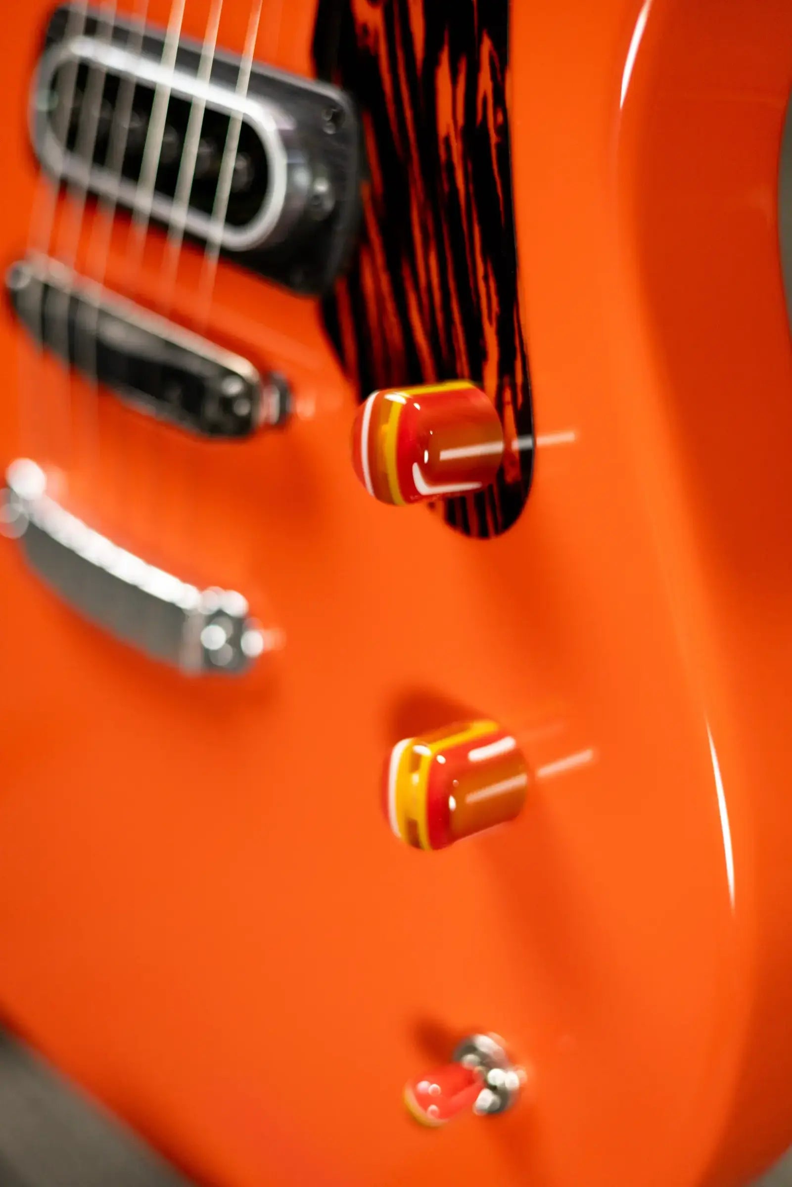 Powers Electric A-Type PF42 Hollow Body Guitar - Continental Orange with Gig Bag