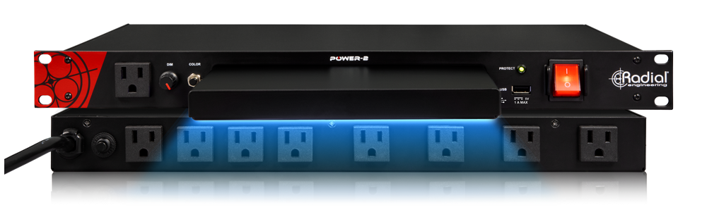 Radial Engineering Power-2 19" Rack Mount Power Conditioner/Surge Surpressor, LED Lighting