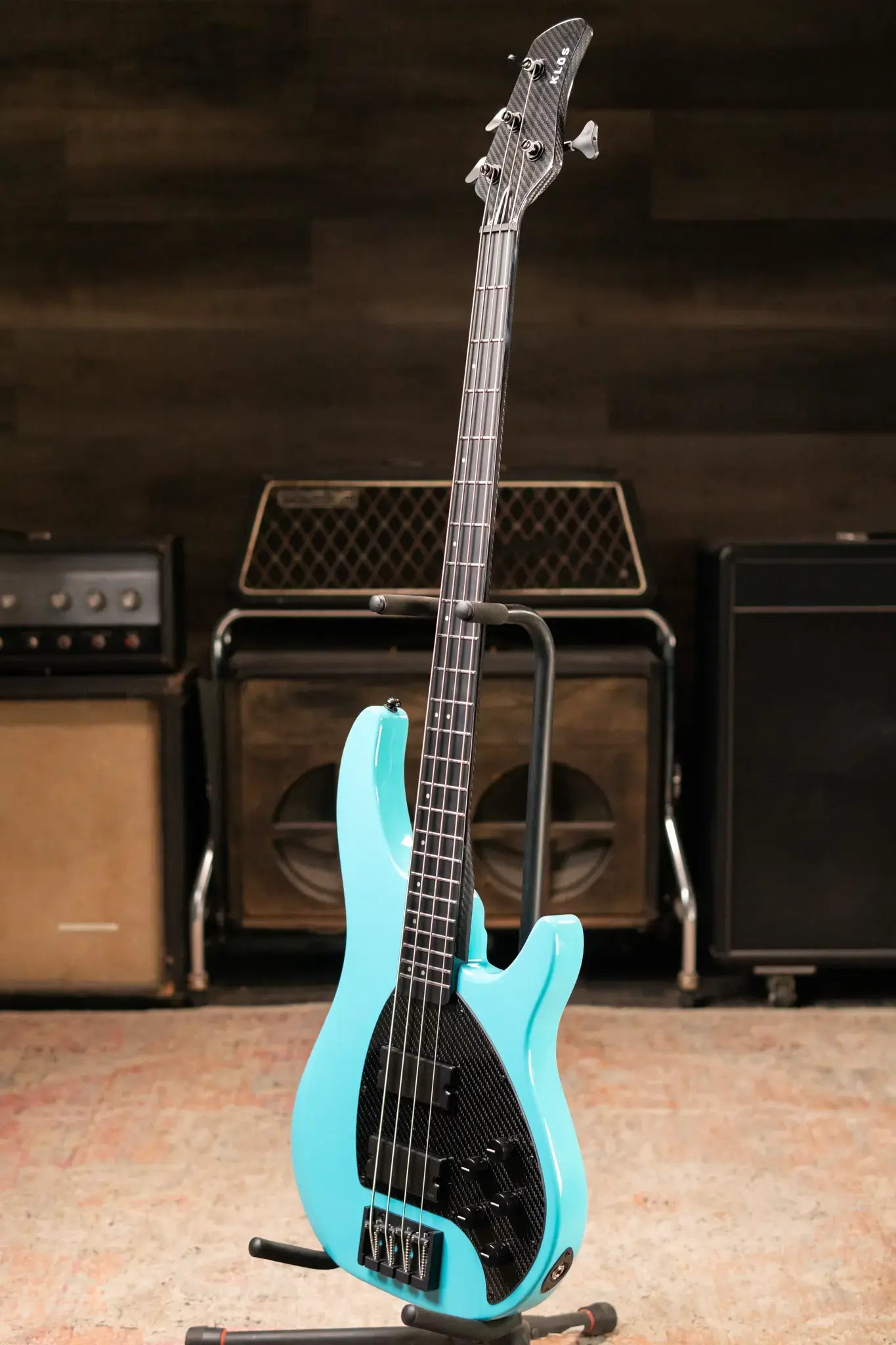 KLOS Apollo IV Electric Bass - Paulownia Aqua with Gig Bag